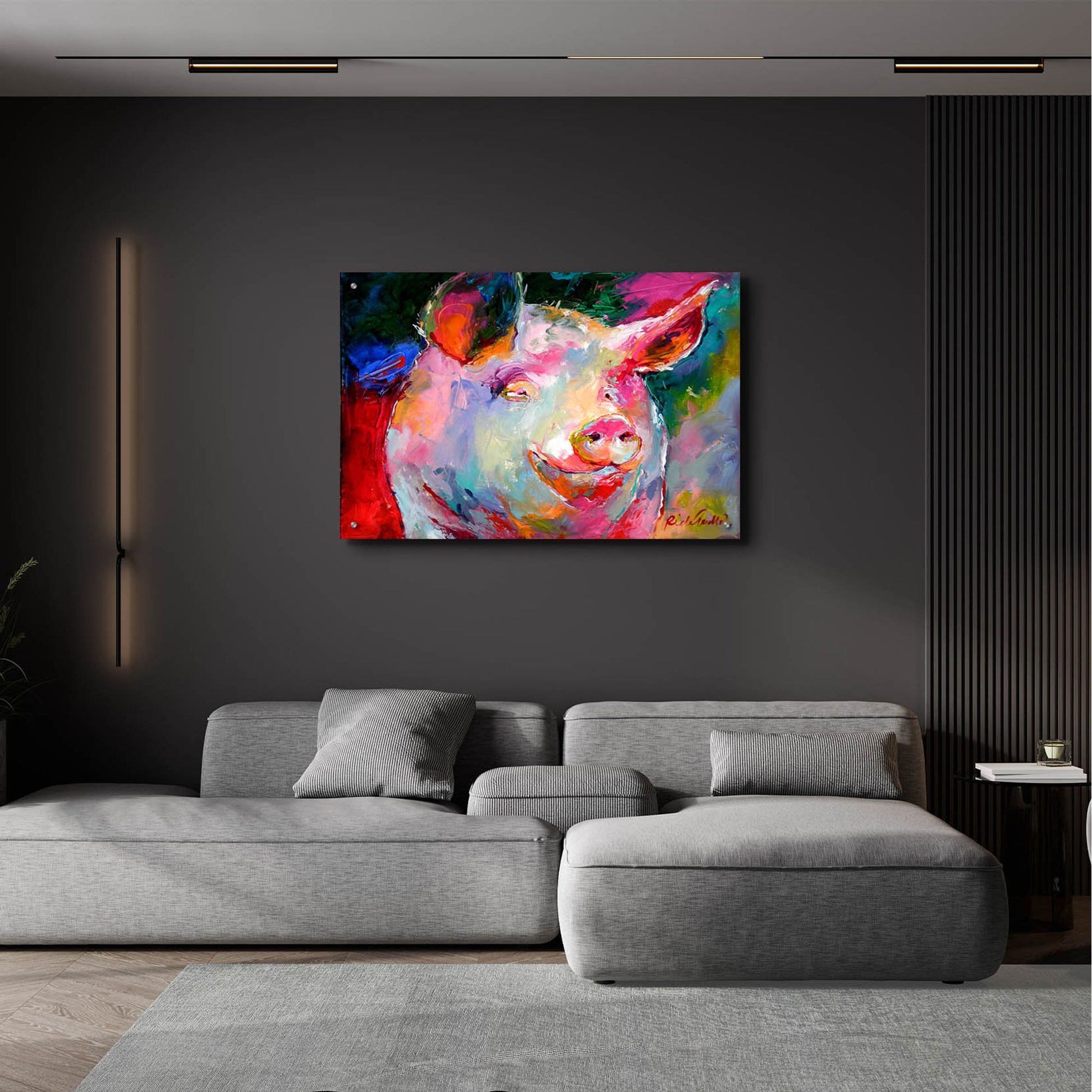 Epic Art 'Art Pig 1' by Richard Wallich, Acrylic Glass Wall Art,36x24