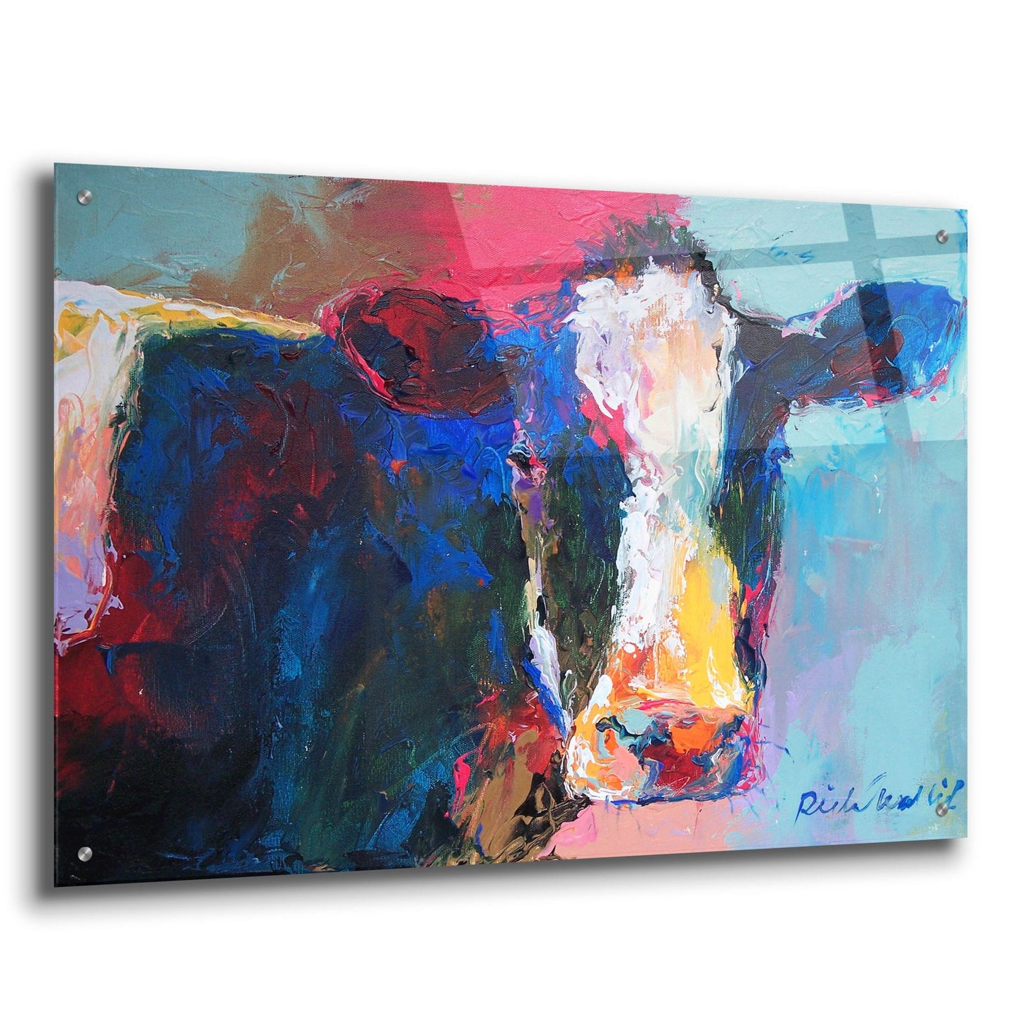 Epic Art 'Art B Cow' by Richard Wallich, Acrylic Glass Wall Art,36x24