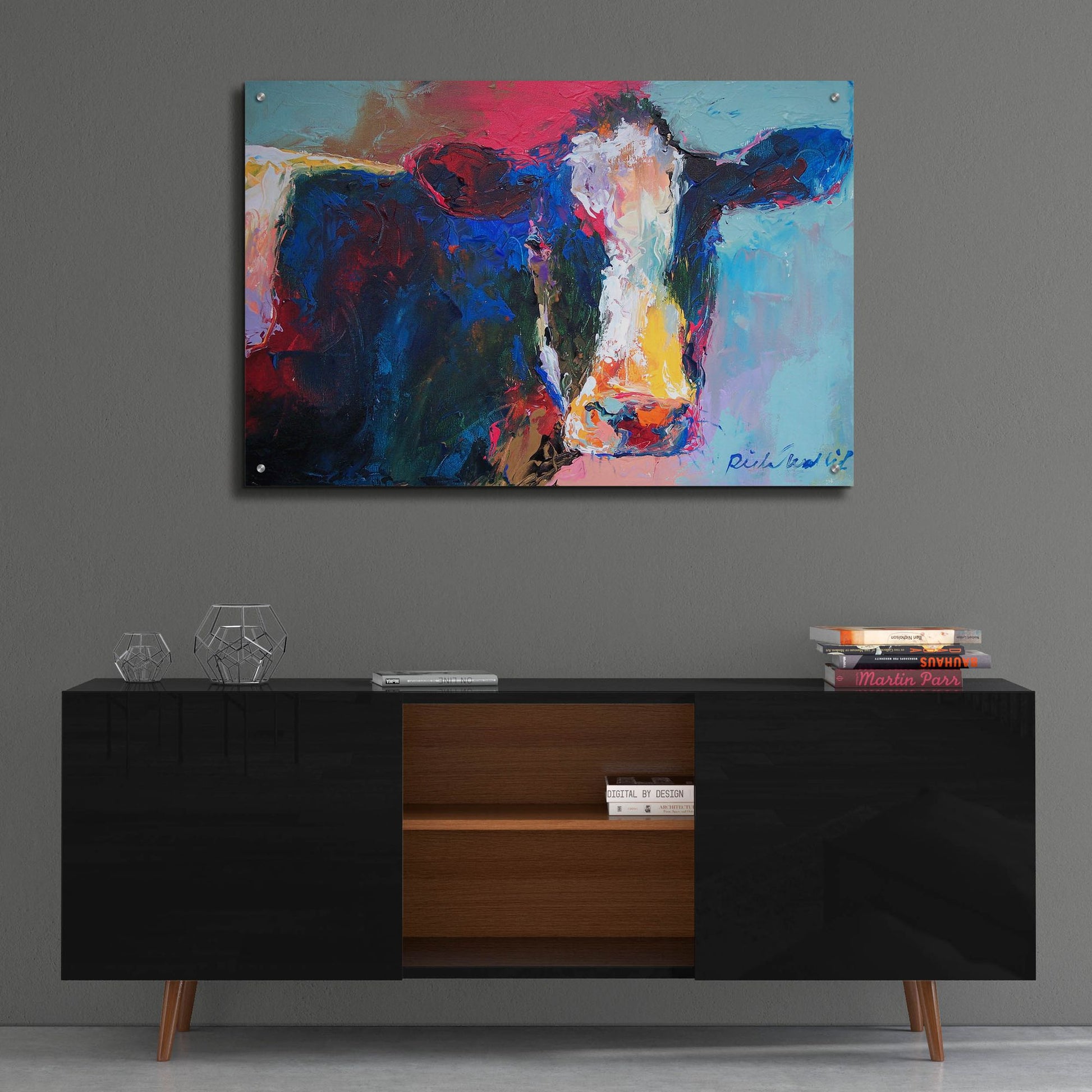 Epic Art 'Art B Cow' by Richard Wallich, Acrylic Glass Wall Art,36x24