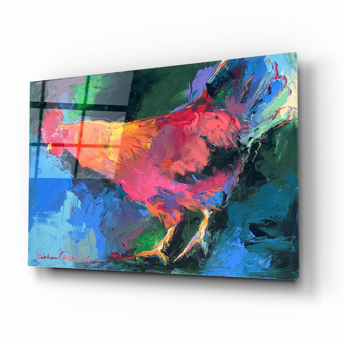 Epic Art 'Art Chicken' by Richard Wallich, Acrylic Glass Wall Art,16x12