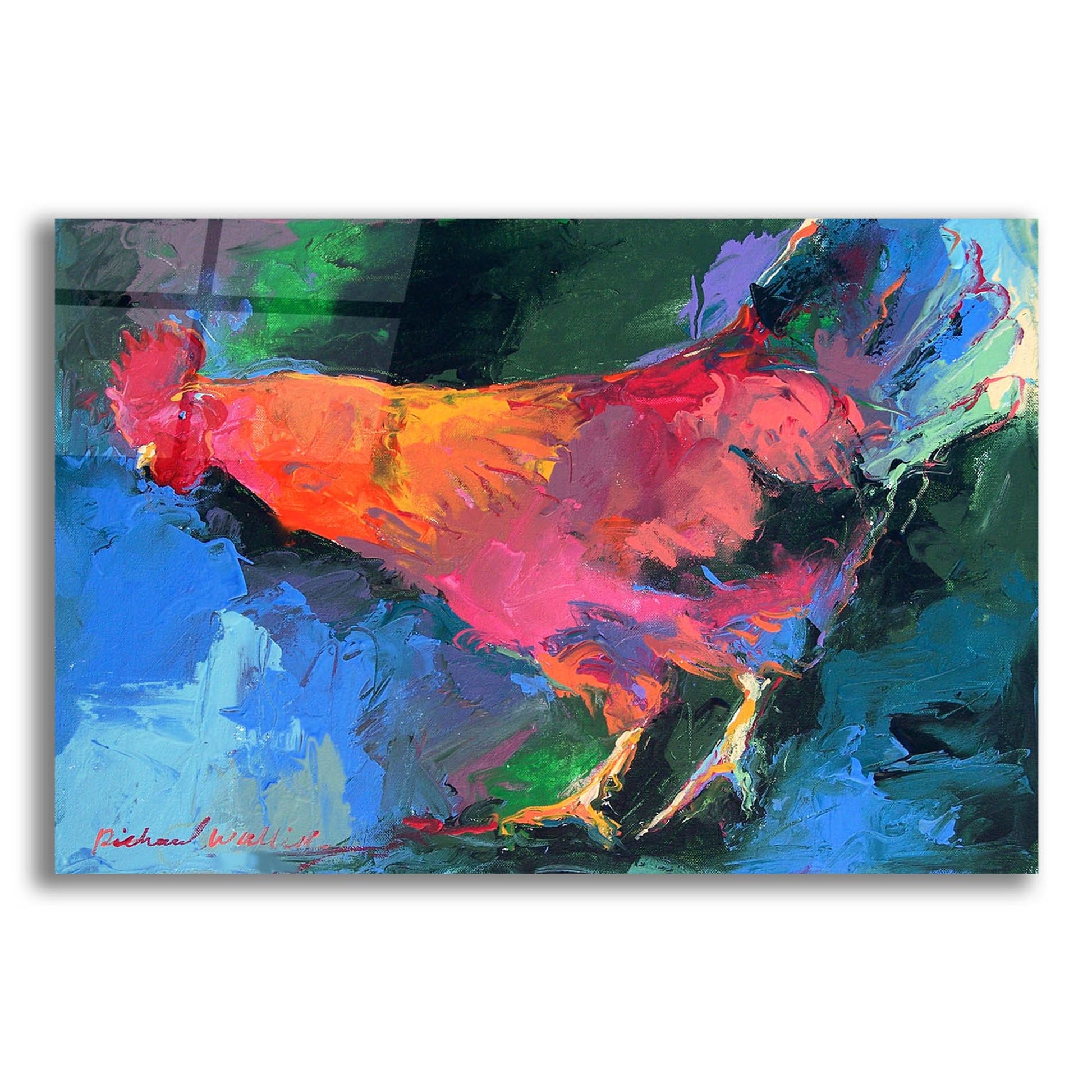 Epic Art 'Art Chicken' by Richard Wallich, Acrylic Glass Wall Art,24x16