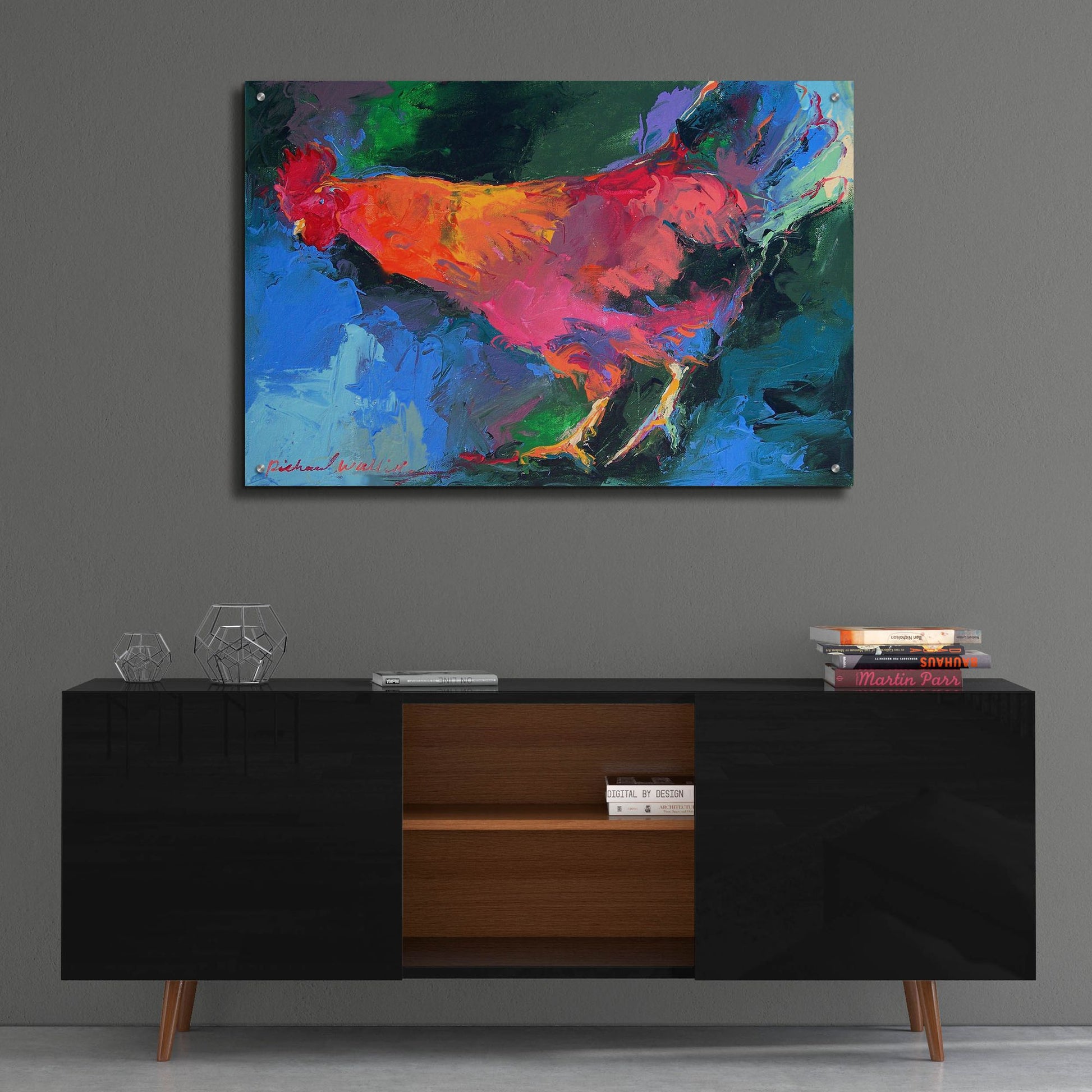 Epic Art 'Art Chicken' by Richard Wallich, Acrylic Glass Wall Art,36x24