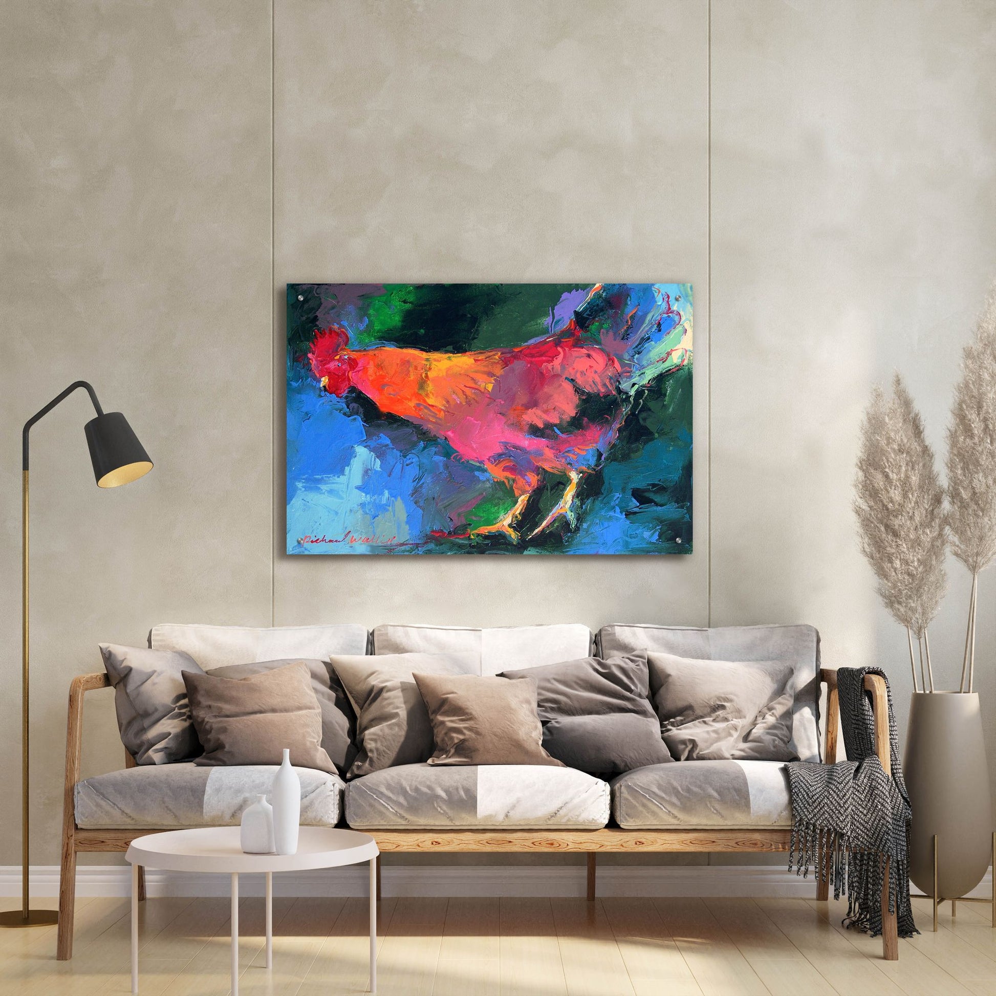 Epic Art 'Art Chicken' by Richard Wallich, Acrylic Glass Wall Art,36x24