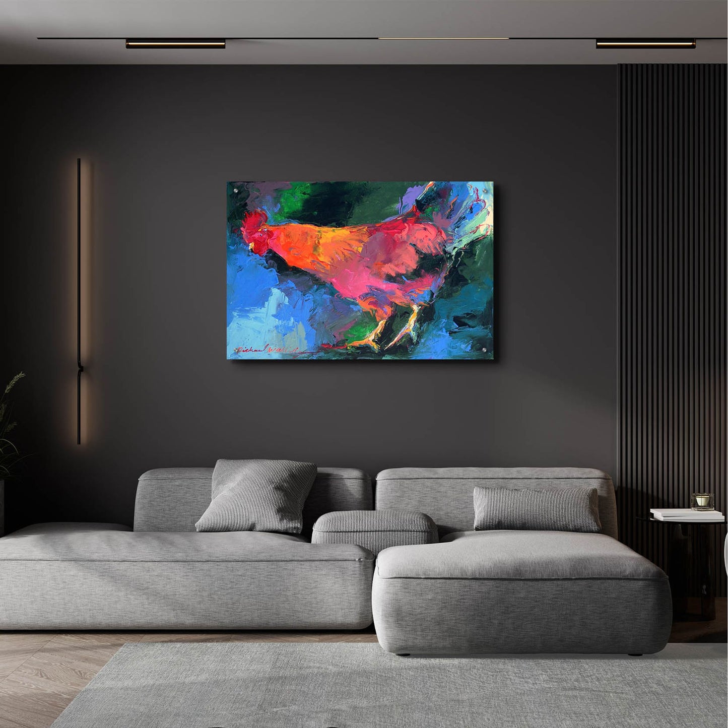 Epic Art 'Art Chicken' by Richard Wallich, Acrylic Glass Wall Art,36x24