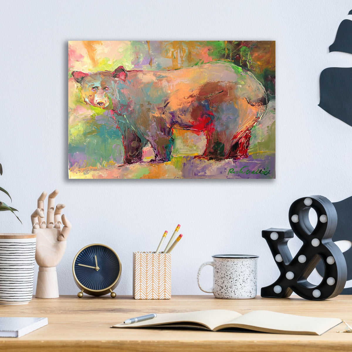 Epic Art 'artbear' by Richard Wallich, Acrylic Glass Wall Art,16x12