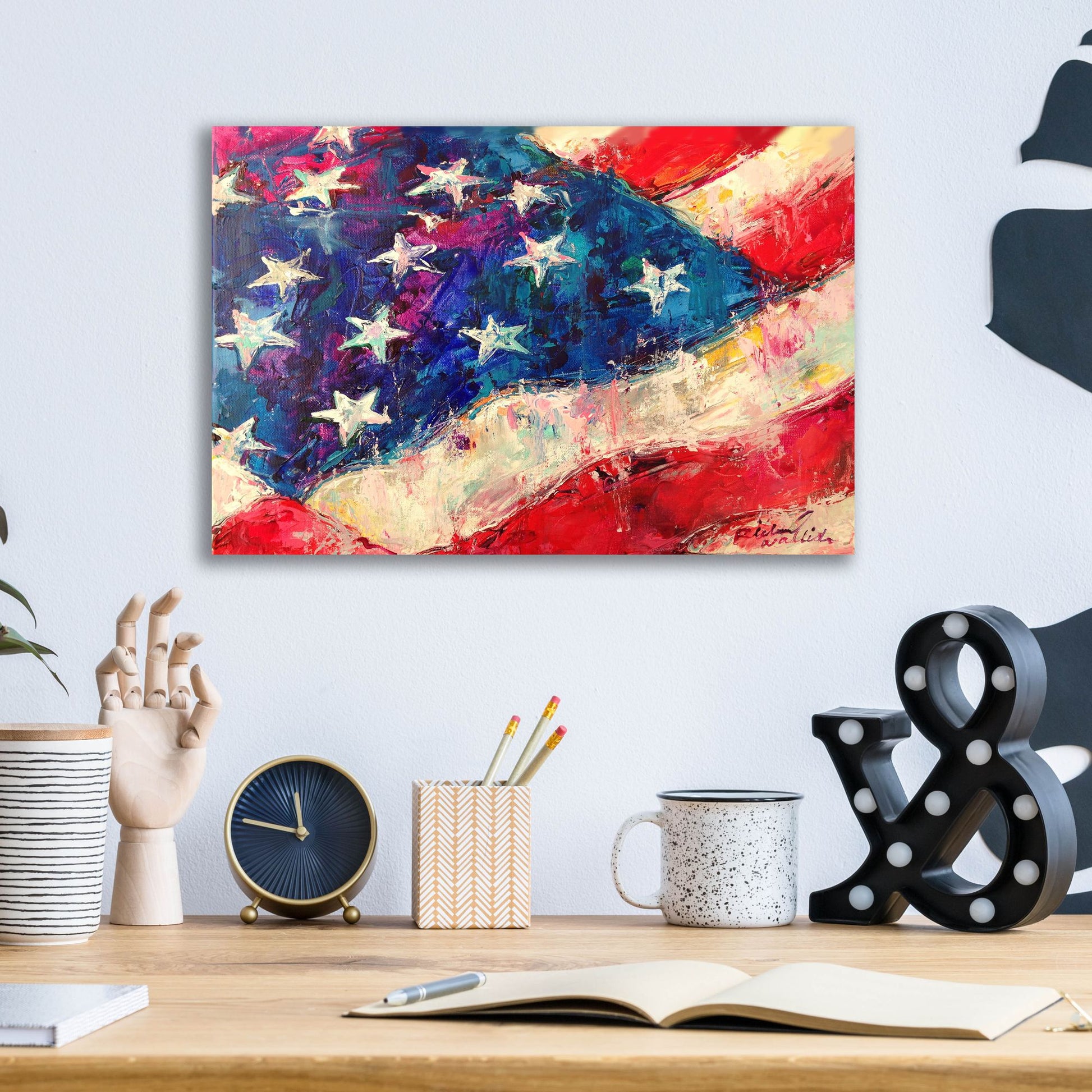 Epic Art 'artflag' by Richard Wallich, Acrylic Glass Wall Art,16x12