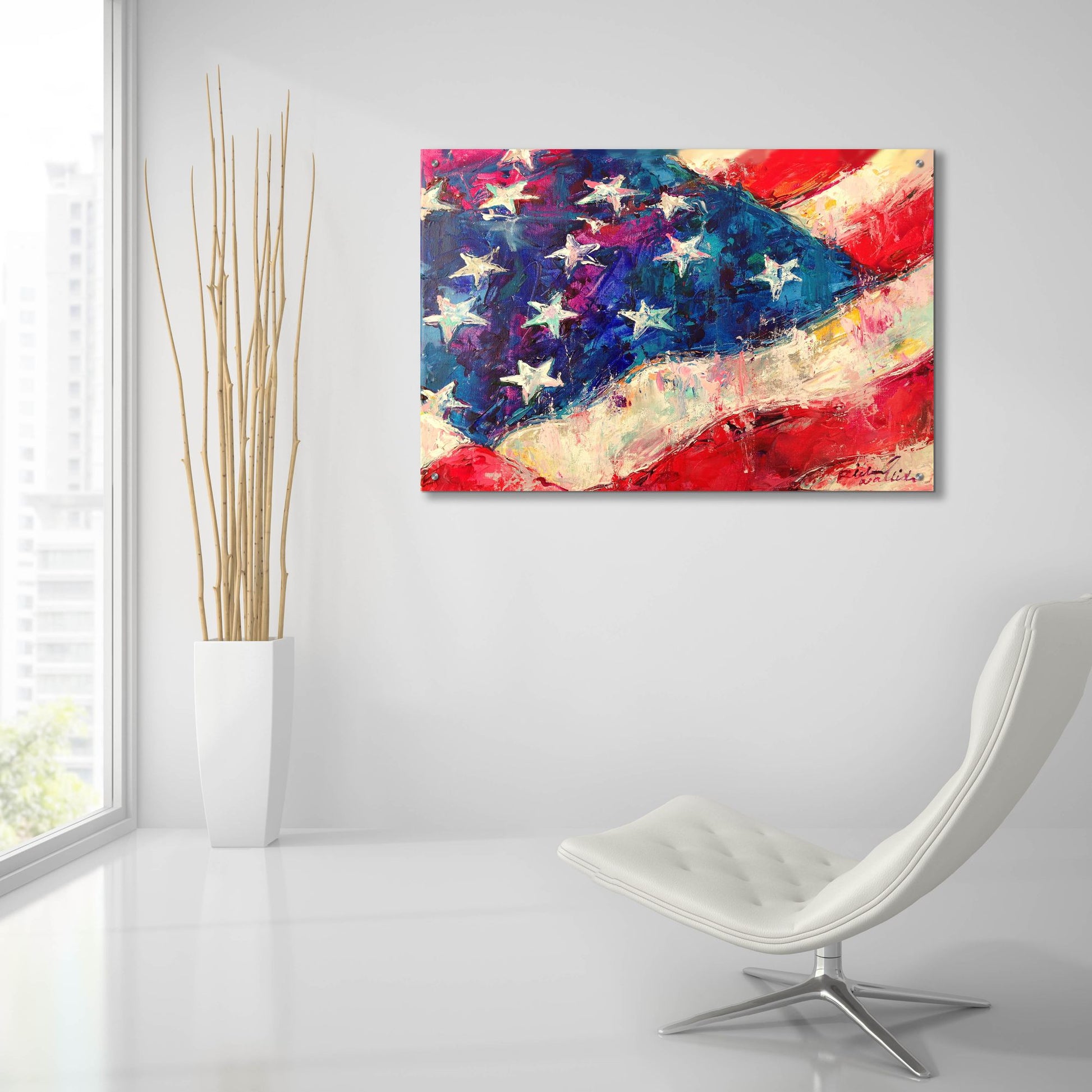 Epic Art 'artflag' by Richard Wallich, Acrylic Glass Wall Art,36x24