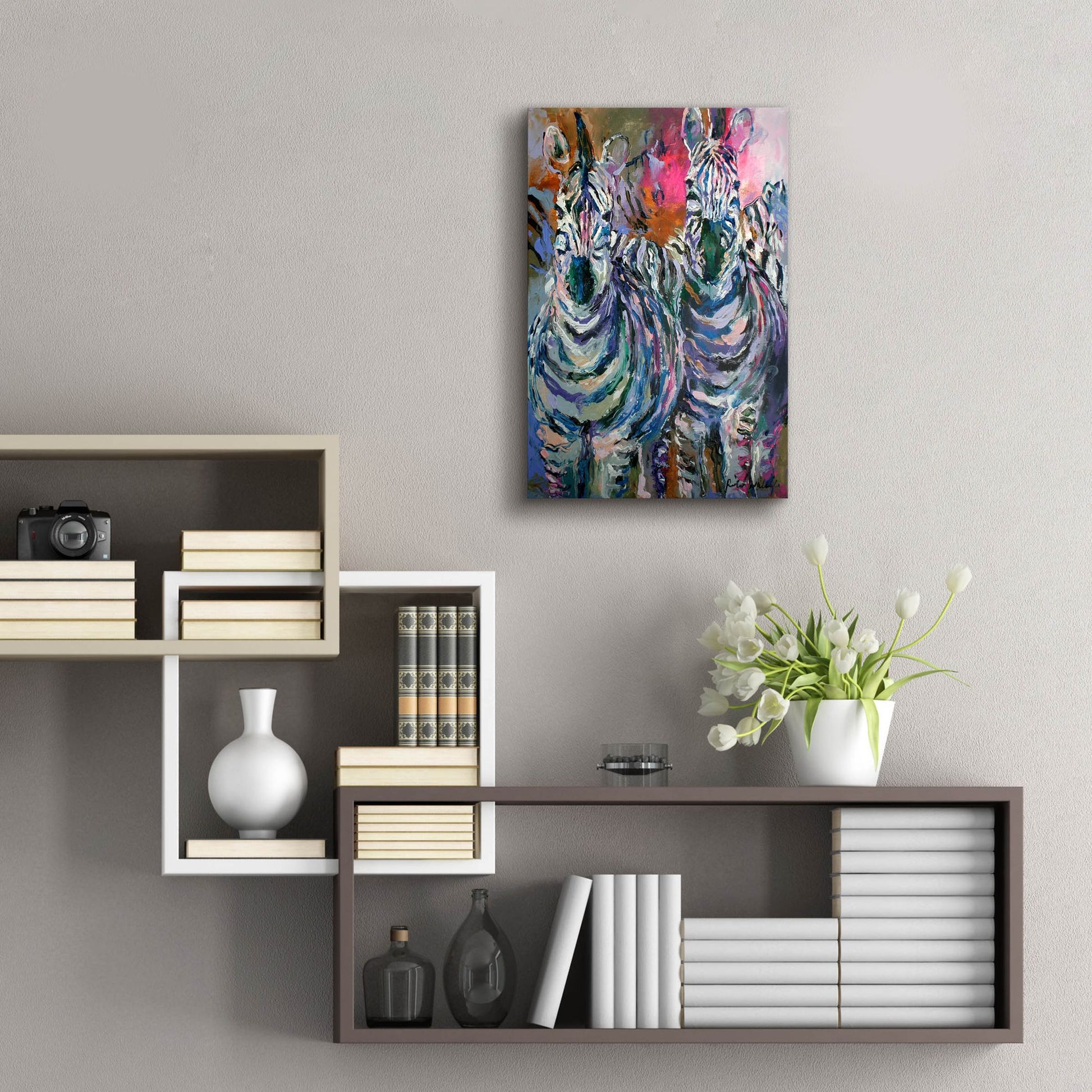 Epic Art 'artzebra' by Richard Wallich, Acrylic Glass Wall Art,16x24