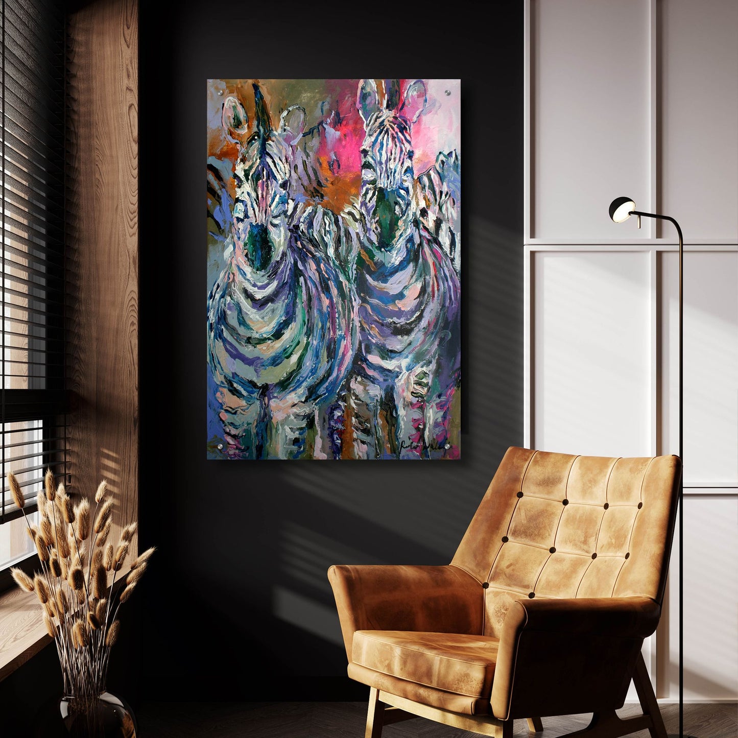 Epic Art 'artzebra' by Richard Wallich, Acrylic Glass Wall Art,24x36