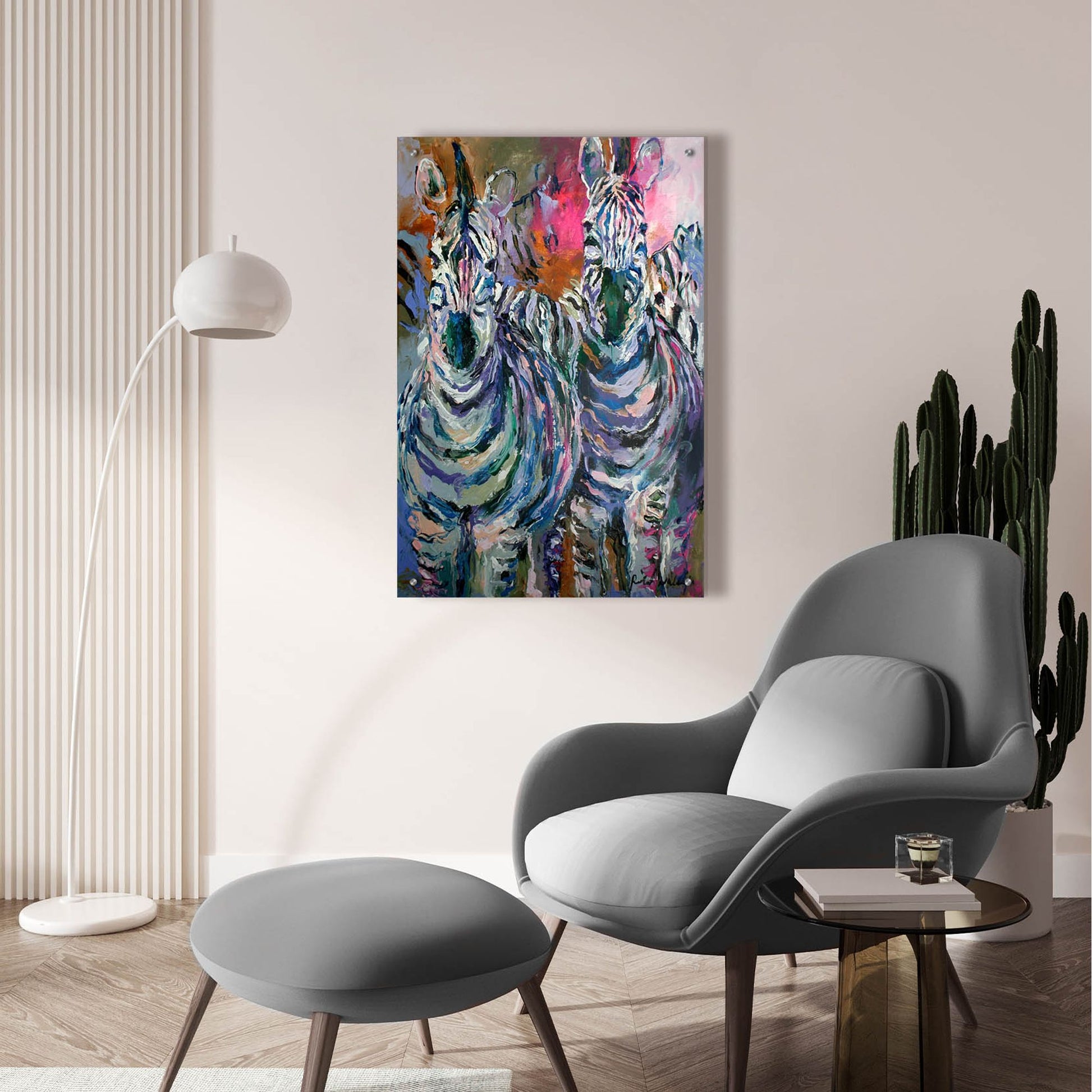 Epic Art 'artzebra' by Richard Wallich, Acrylic Glass Wall Art,24x36