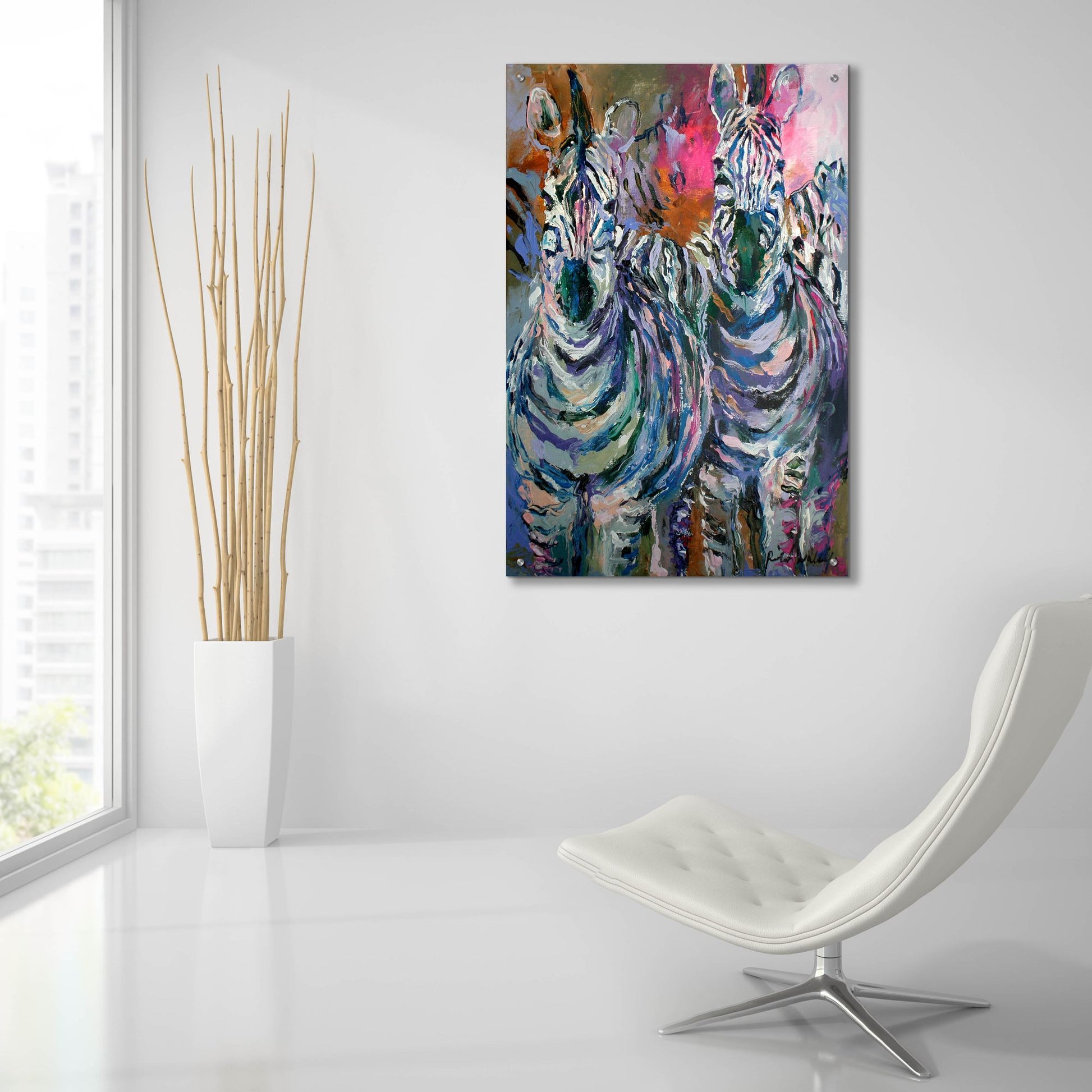 Epic Art 'artzebra' by Richard Wallich, Acrylic Glass Wall Art,24x36