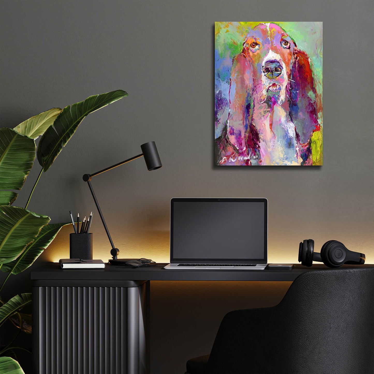 Epic Art 'Art Basset Hound' by Richard Wallich, Acrylic Glass Wall Art,12x16