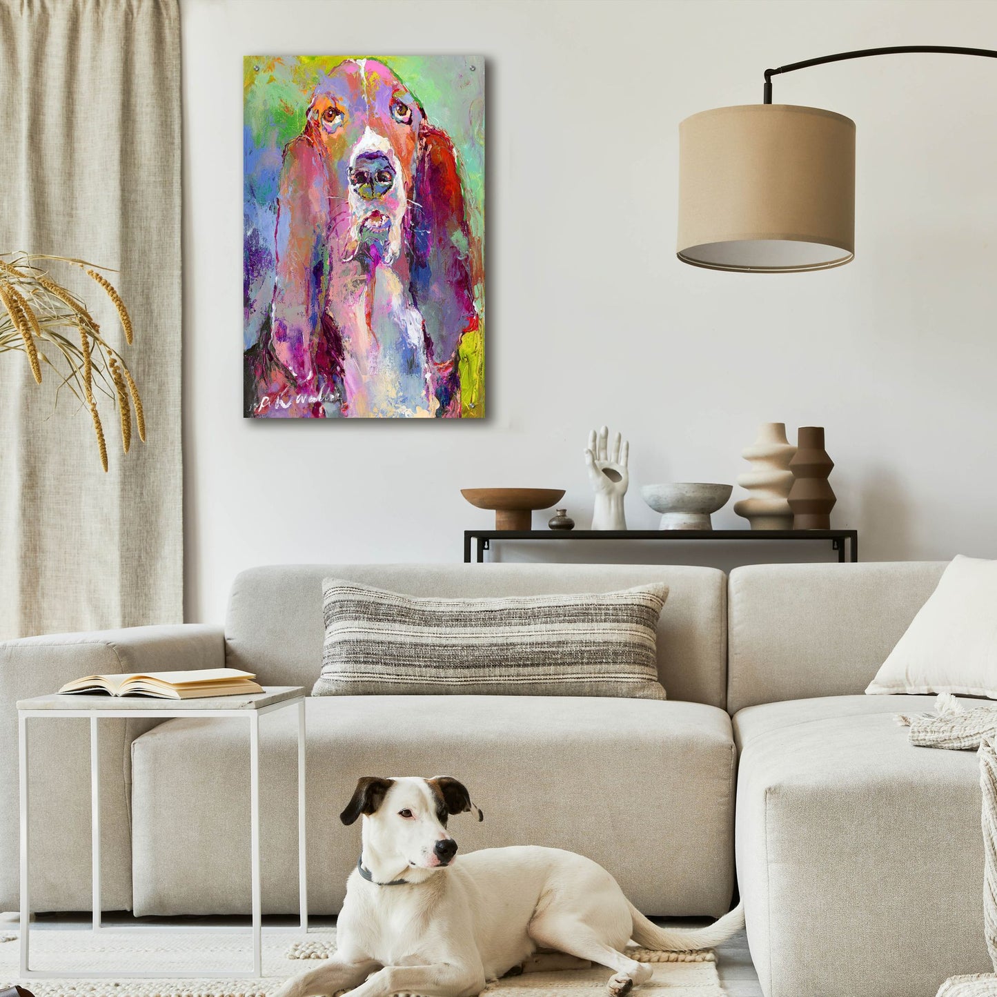 Epic Art 'Art Basset Hound' by Richard Wallich, Acrylic Glass Wall Art,24x36