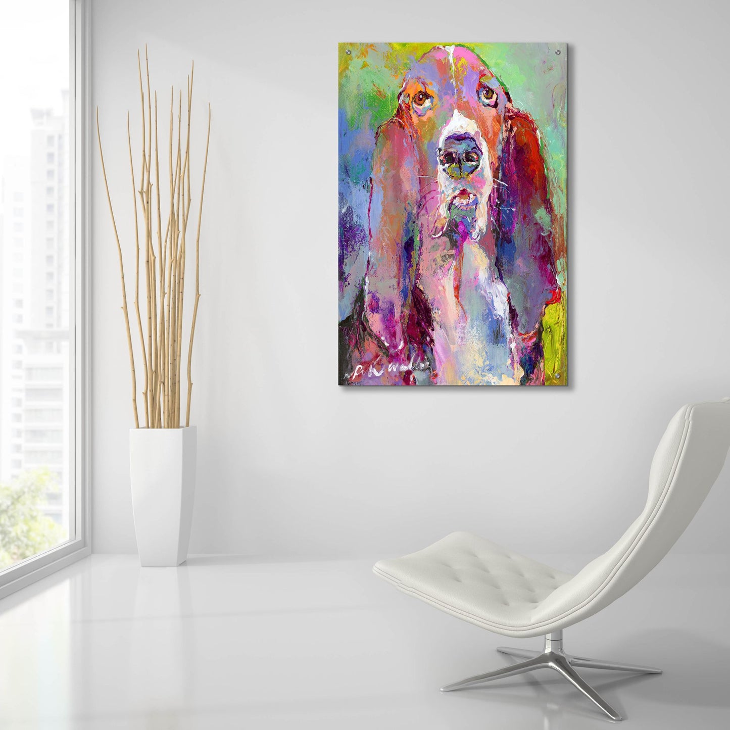 Epic Art 'Art Basset Hound' by Richard Wallich, Acrylic Glass Wall Art,24x36