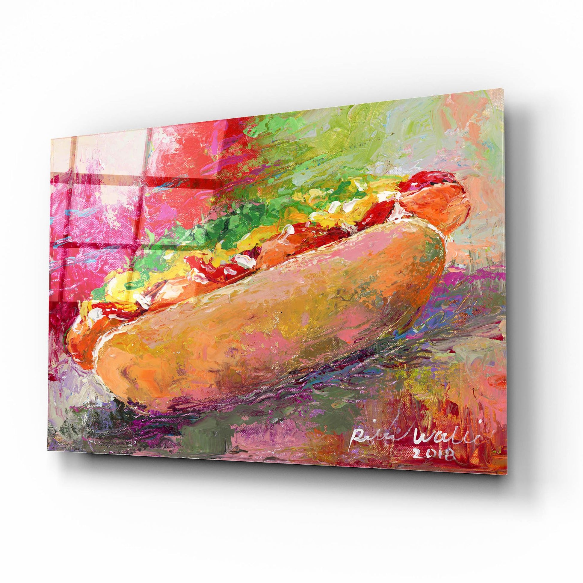 Epic Art 'Hotdog' by Richard Wallich, Acrylic Glass Wall Art,16x12