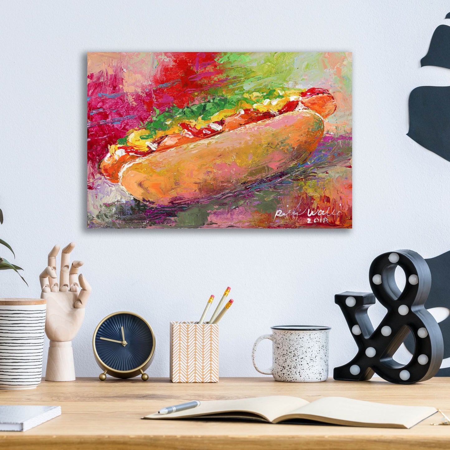 Epic Art 'Hotdog' by Richard Wallich, Acrylic Glass Wall Art,16x12