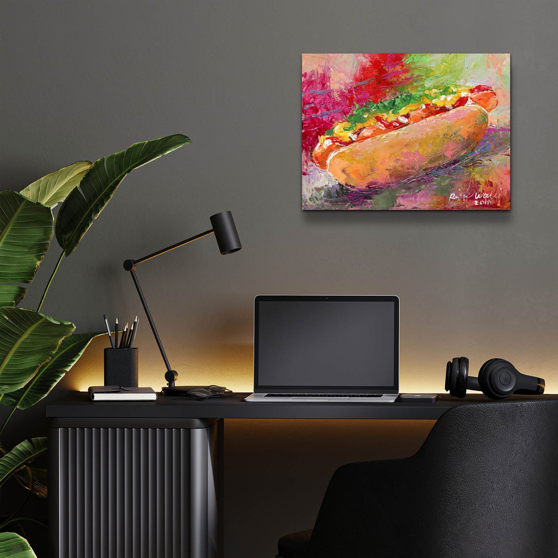 Epic Art 'Hotdog' by Richard Wallich, Acrylic Glass Wall Art,16x12