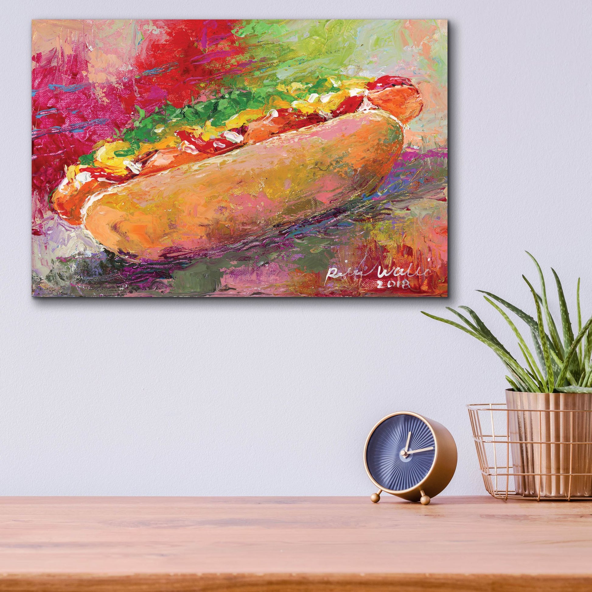 Epic Art 'Hotdog' by Richard Wallich, Acrylic Glass Wall Art,16x12