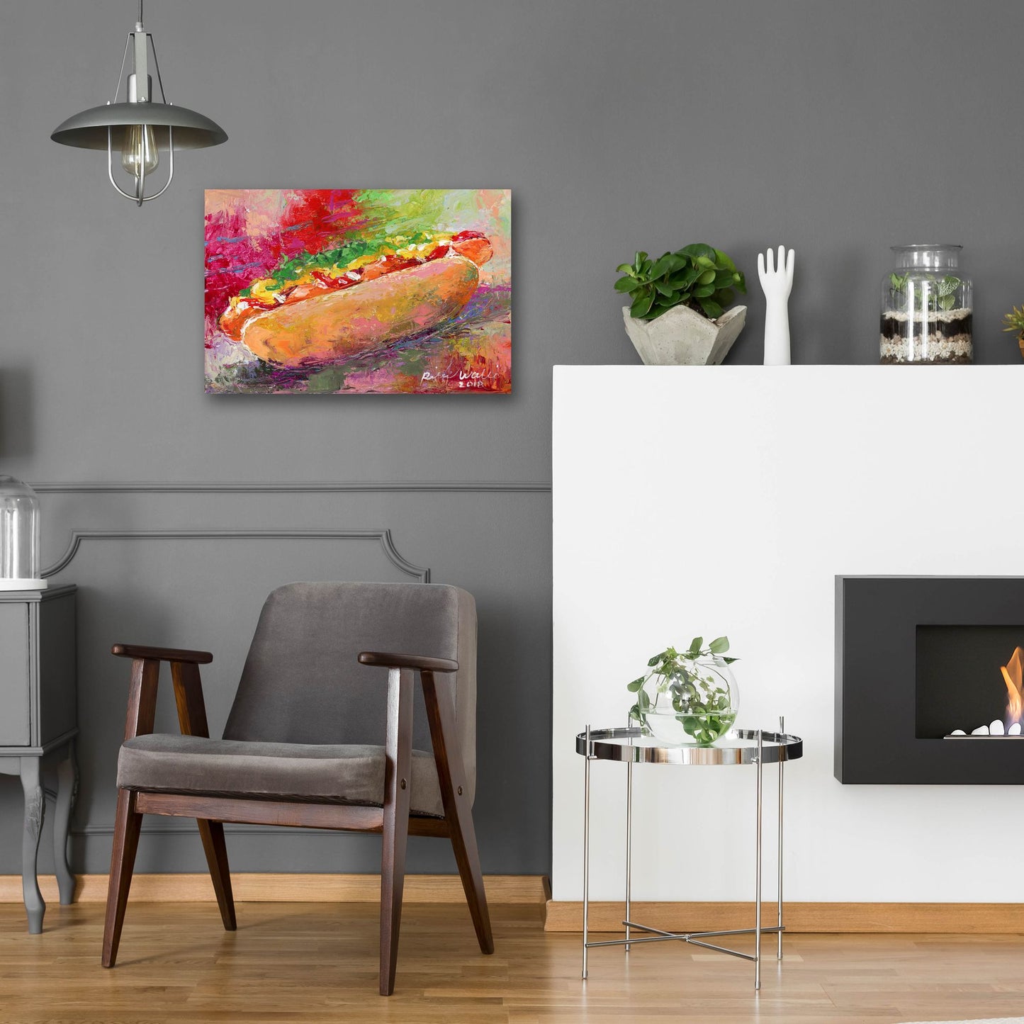 Epic Art 'Hotdog' by Richard Wallich, Acrylic Glass Wall Art,24x16