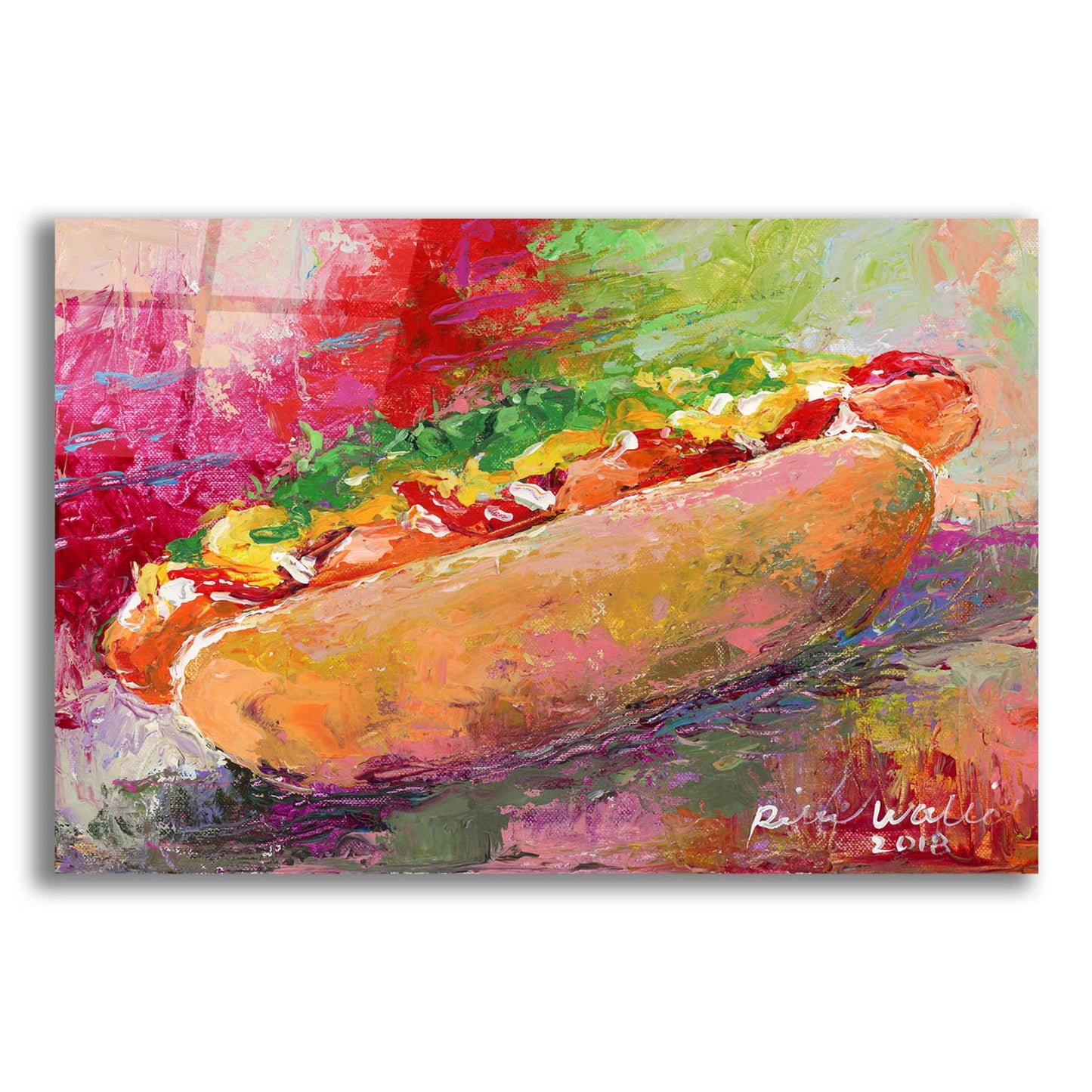 Epic Art 'Hotdog' by Richard Wallich, Acrylic Glass Wall Art,24x16