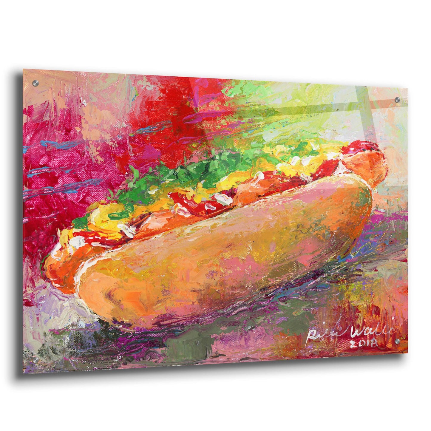 Epic Art 'Hotdog' by Richard Wallich, Acrylic Glass Wall Art,36x24