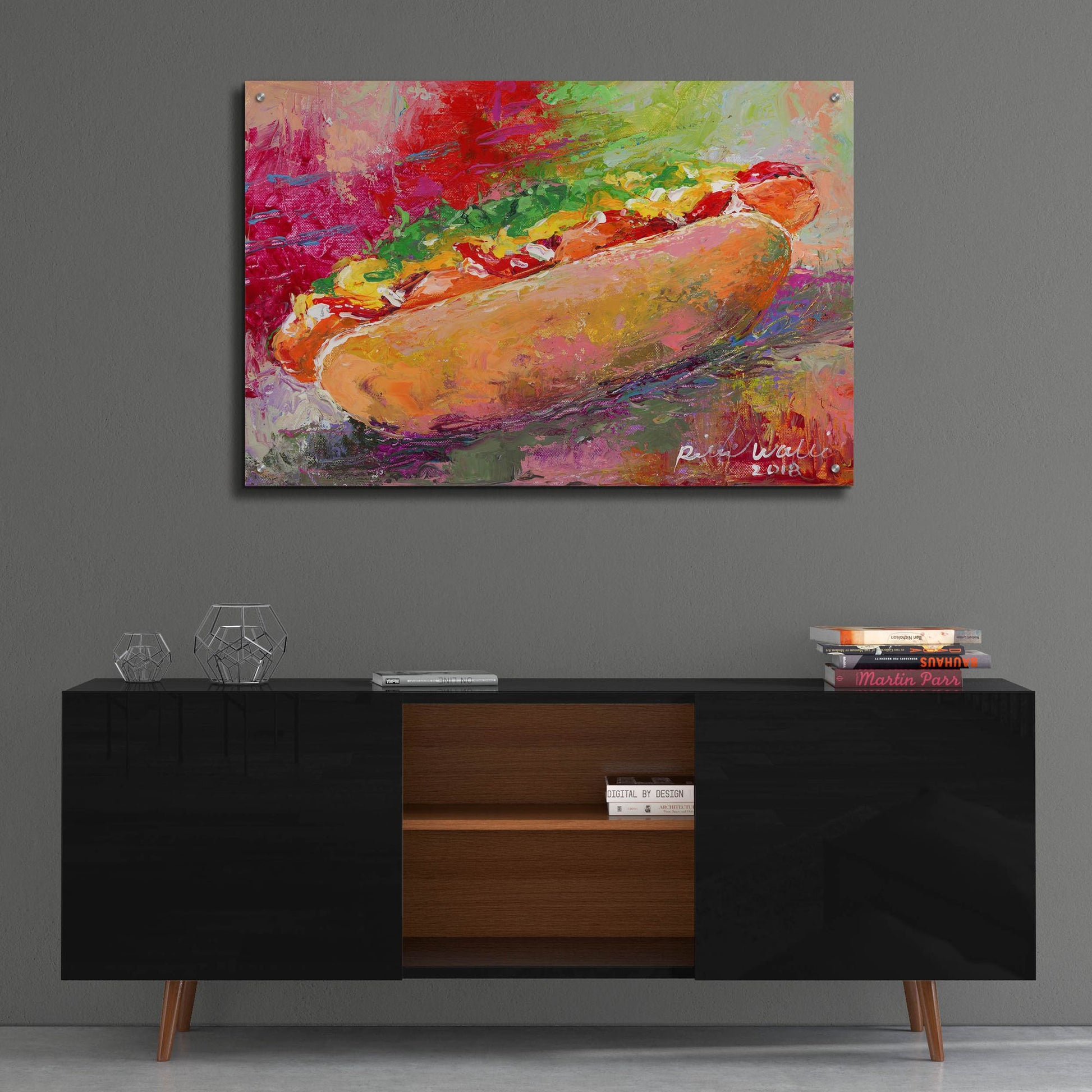 Epic Art 'Hotdog' by Richard Wallich, Acrylic Glass Wall Art,36x24