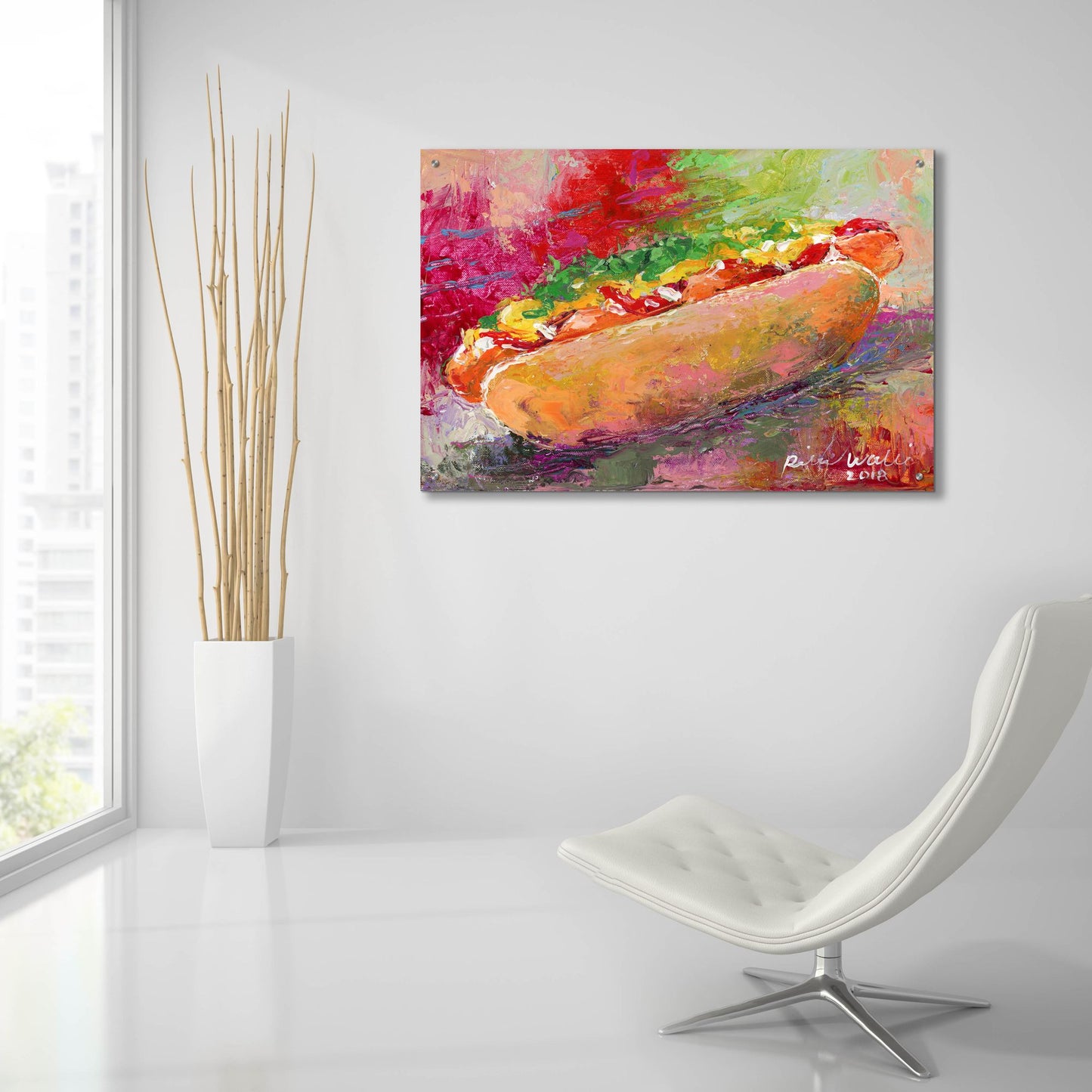 Epic Art 'Hotdog' by Richard Wallich, Acrylic Glass Wall Art,36x24