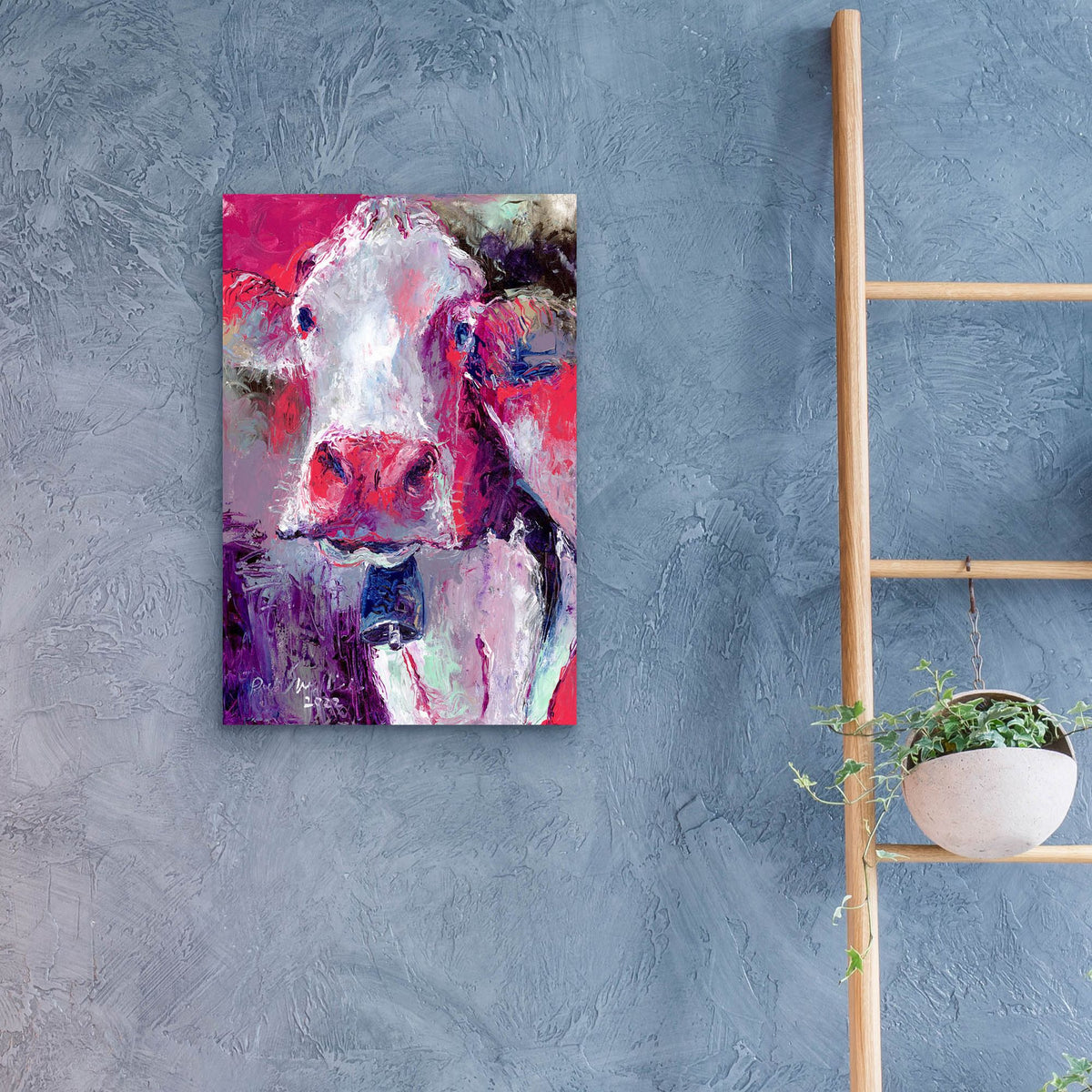 Epic Art 'Red Cow' by Richard Wallich, Acrylic Glass Wall Art,16x24