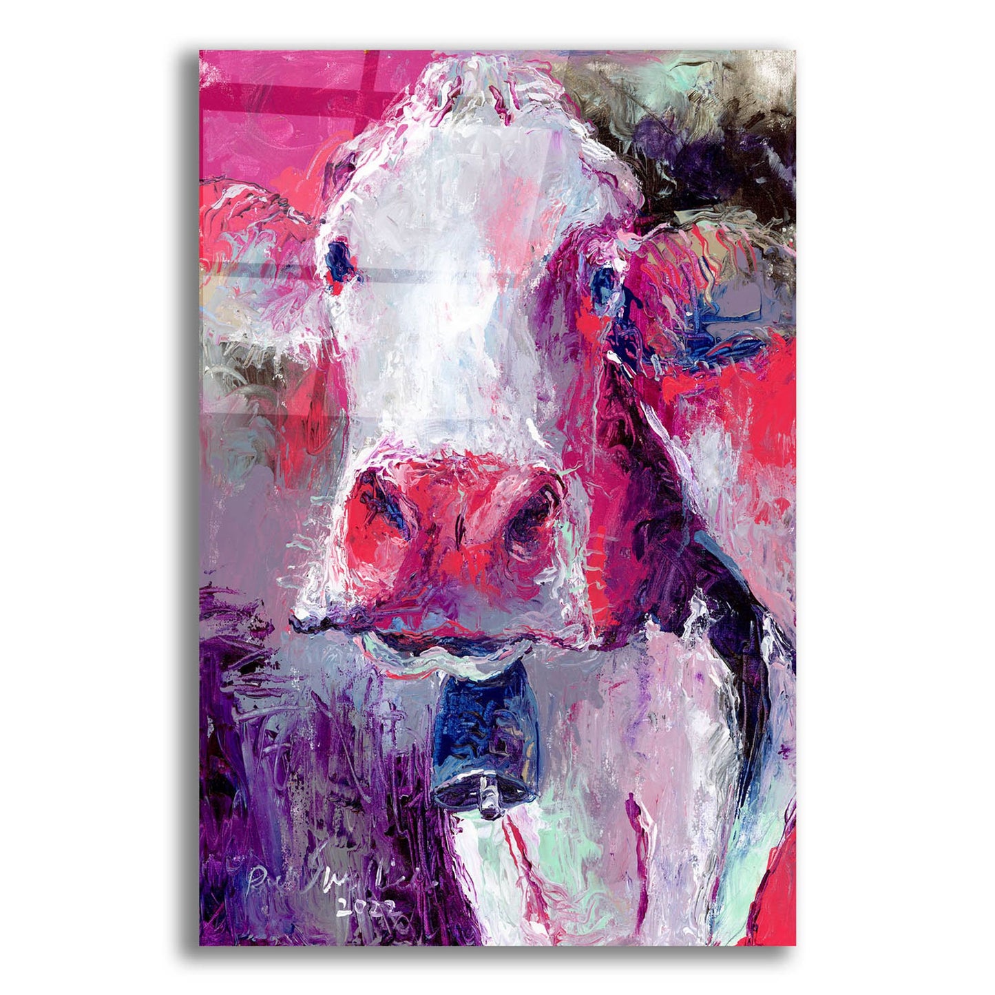 Epic Art 'Red Cow' by Richard Wallich, Acrylic Glass Wall Art