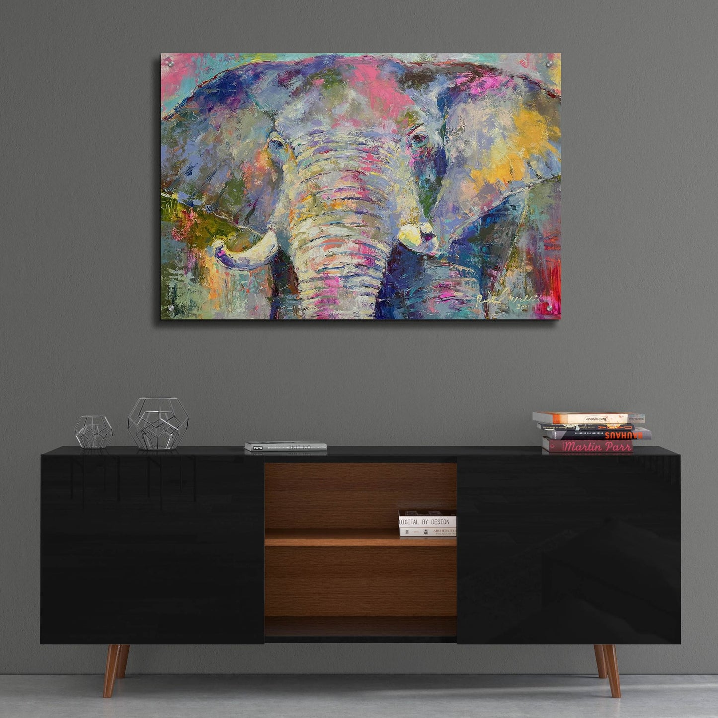 Epic Art 'Elephant 22' by Richard Wallich, Acrylic Glass Wall Art,36x24