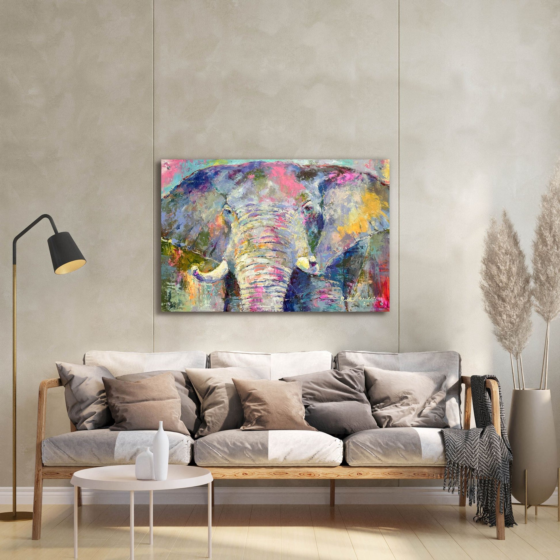 Epic Art 'Elephant 22' by Richard Wallich, Acrylic Glass Wall Art,36x24