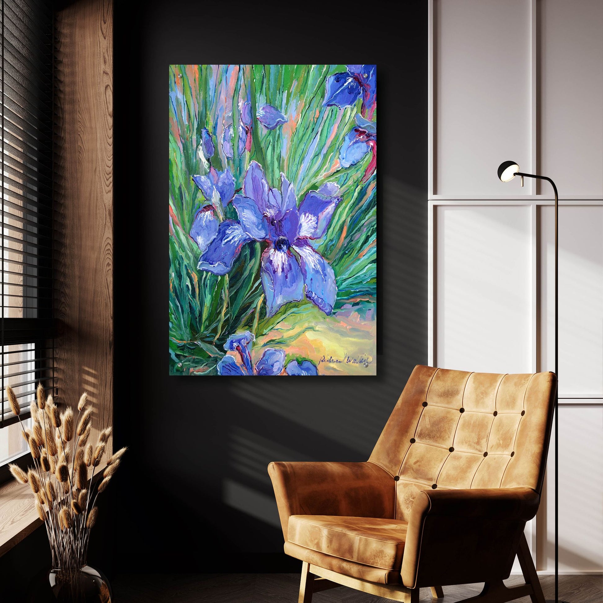 Epic Art 'Iris' by Richard Wallich, Acrylic Glass Wall Art,24x36