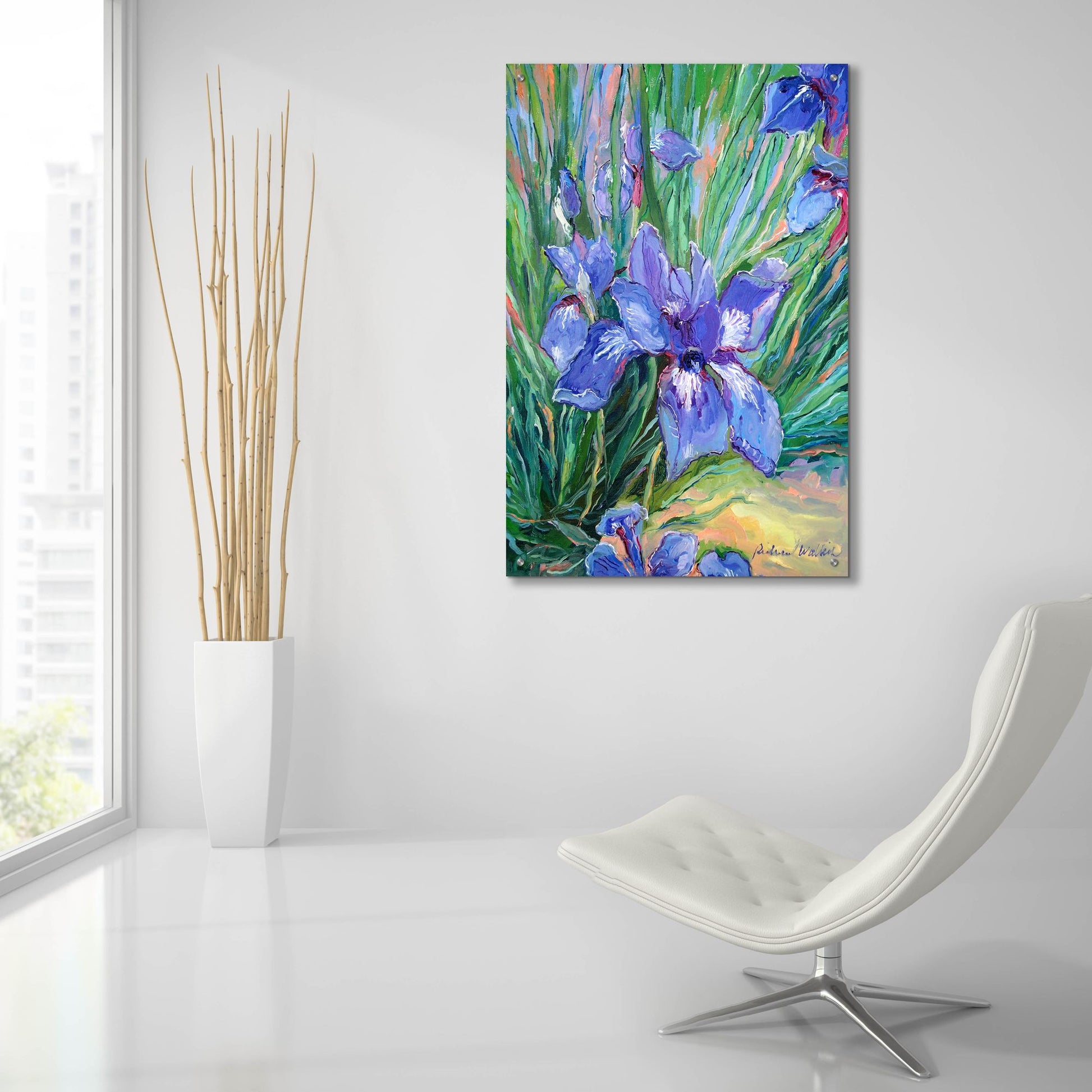 Epic Art 'Iris' by Richard Wallich, Acrylic Glass Wall Art,24x36