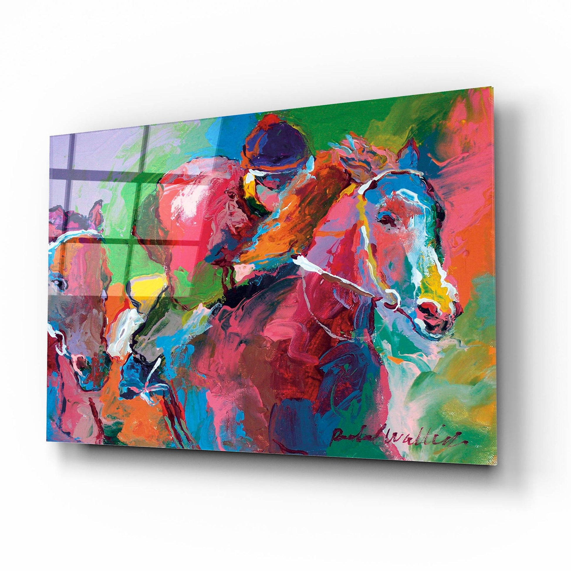 Epic Art 'Race 4' by Richard Wallich, Acrylic Glass Wall Art,16x12