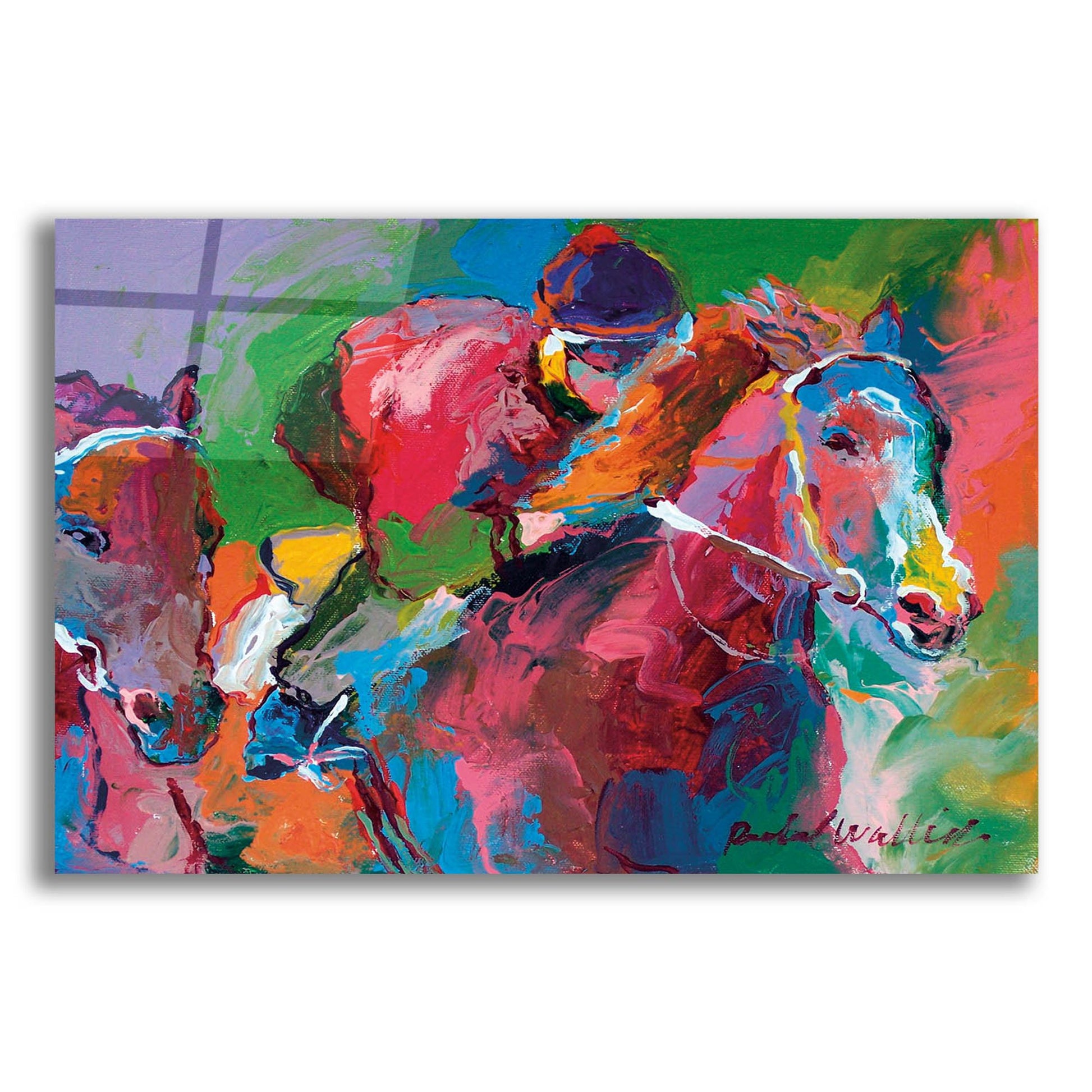 Epic Art 'Race 4' by Richard Wallich, Acrylic Glass Wall Art,24x16