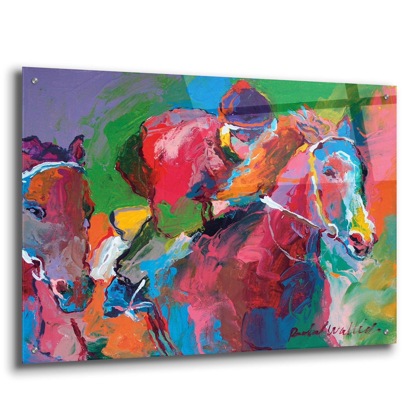 Epic Art 'Race 4' by Richard Wallich, Acrylic Glass Wall Art,36x24