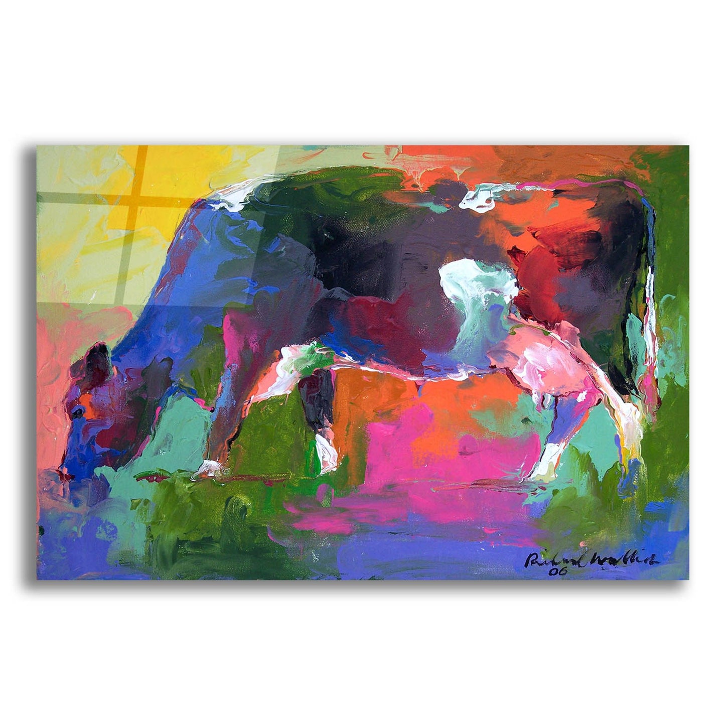 Epic Art 'Cow 2' by Richard Wallich, Acrylic Glass Wall Art,24x16