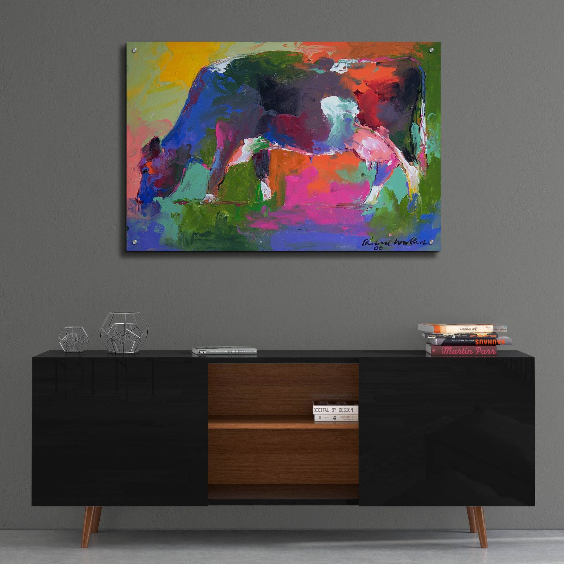 Epic Art 'Cow 2' by Richard Wallich, Acrylic Glass Wall Art,36x24