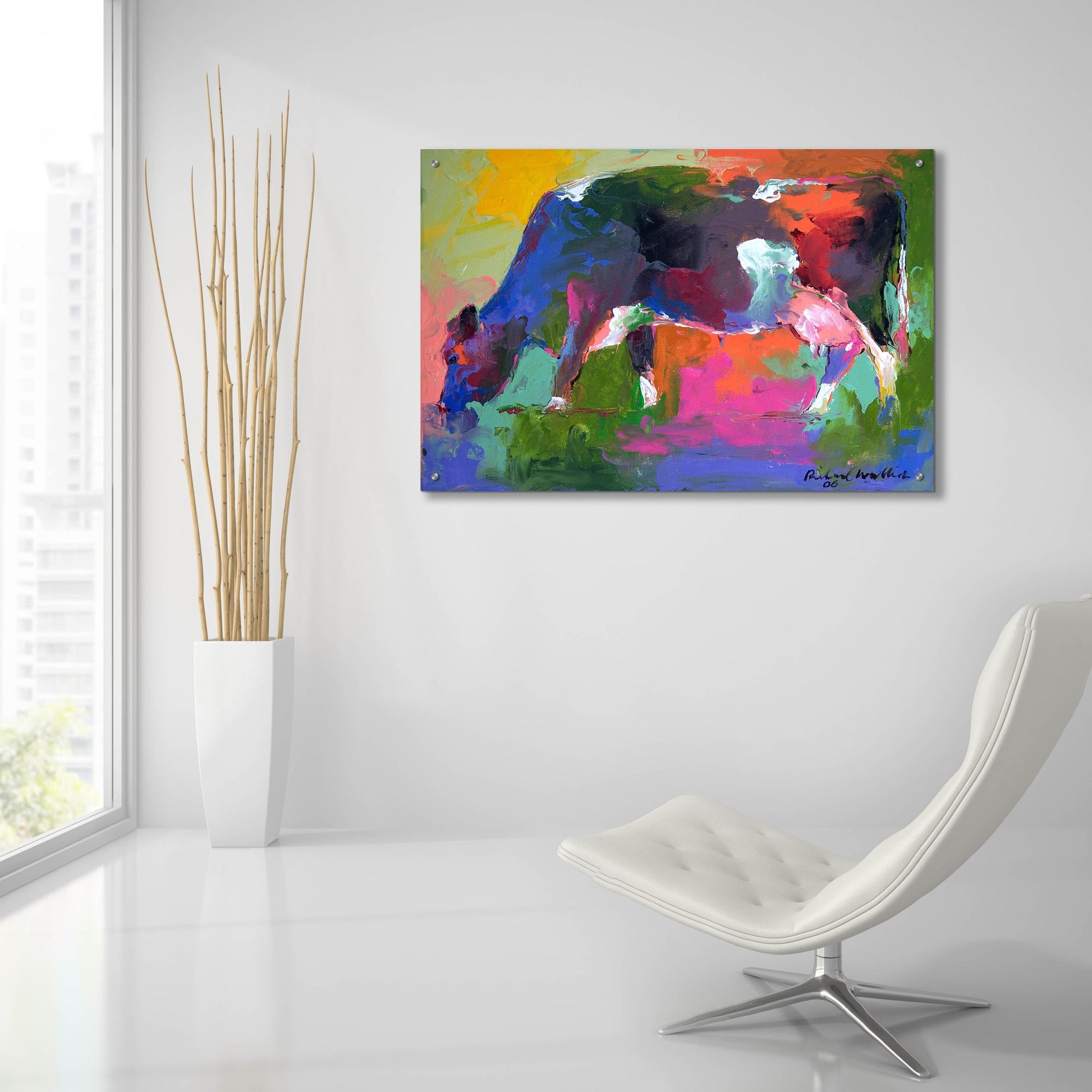 Epic Art 'Cow 2' by Richard Wallich, Acrylic Glass Wall Art,36x24