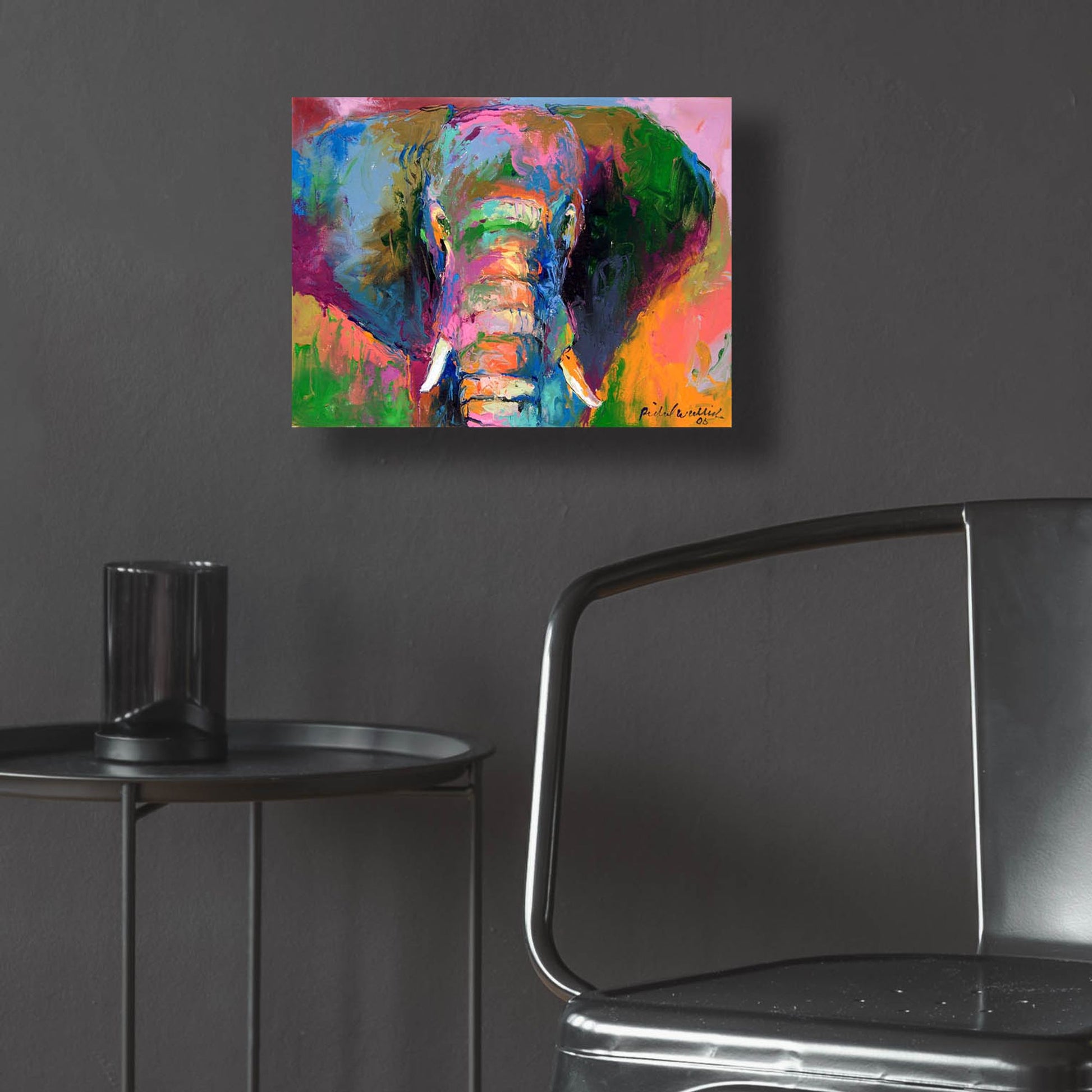 Epic Art 'Elephant 2' by Richard Wallich, Acrylic Glass Wall Art,16x12