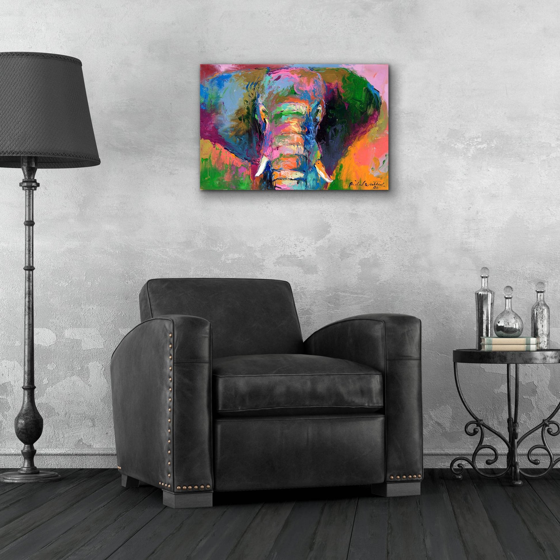 Epic Art 'Elephant 2' by Richard Wallich, Acrylic Glass Wall Art,24x16