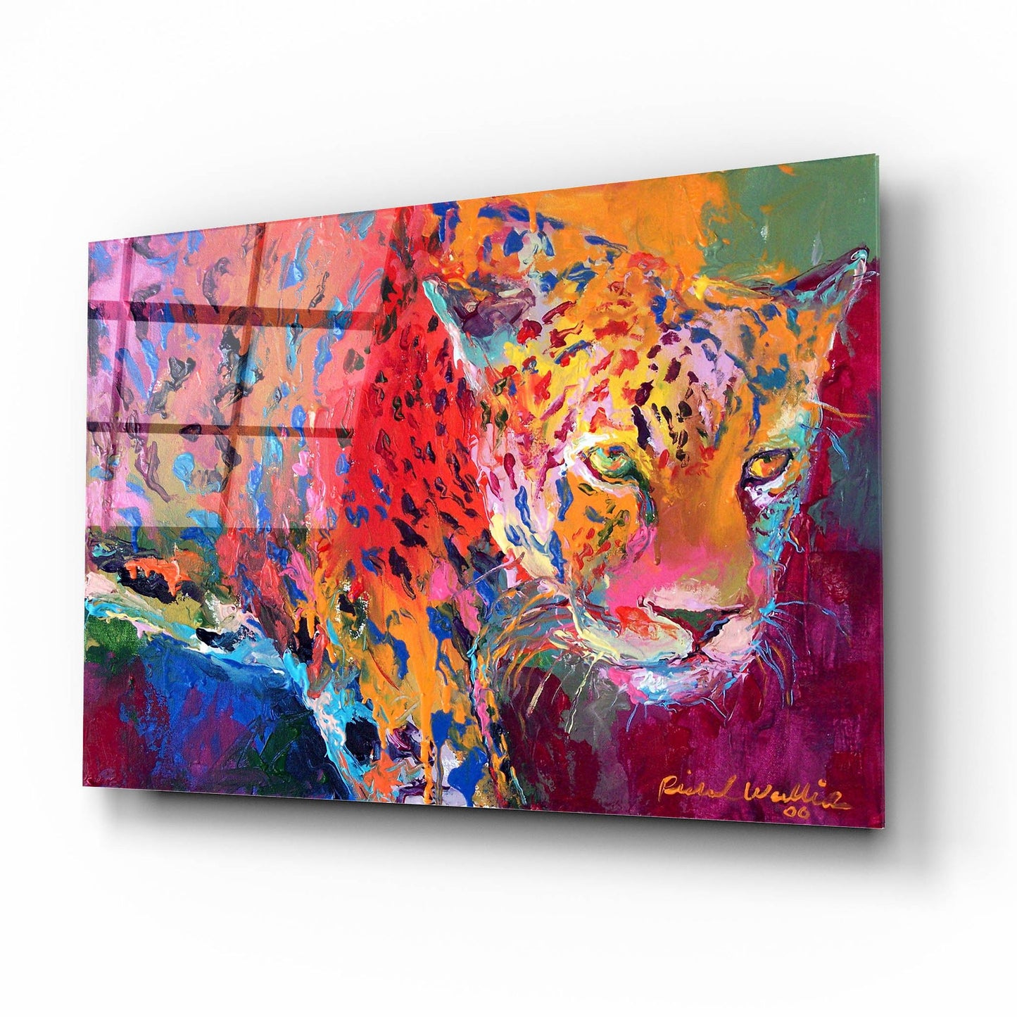 Epic Art 'Leopard 1' by Richard Wallich, Acrylic Glass Wall Art,16x12