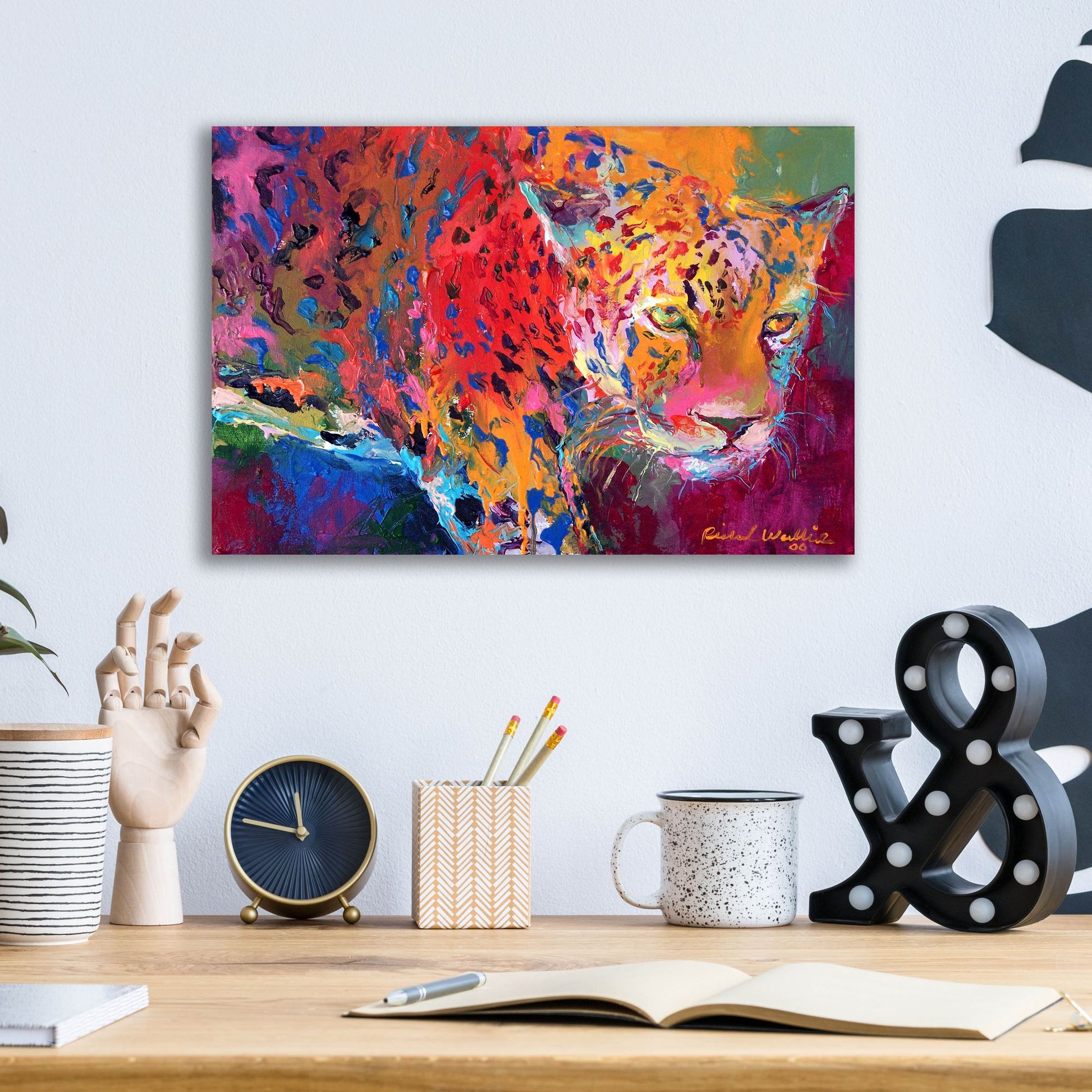 Epic Art 'Leopard 1' by Richard Wallich, Acrylic Glass Wall Art,16x12