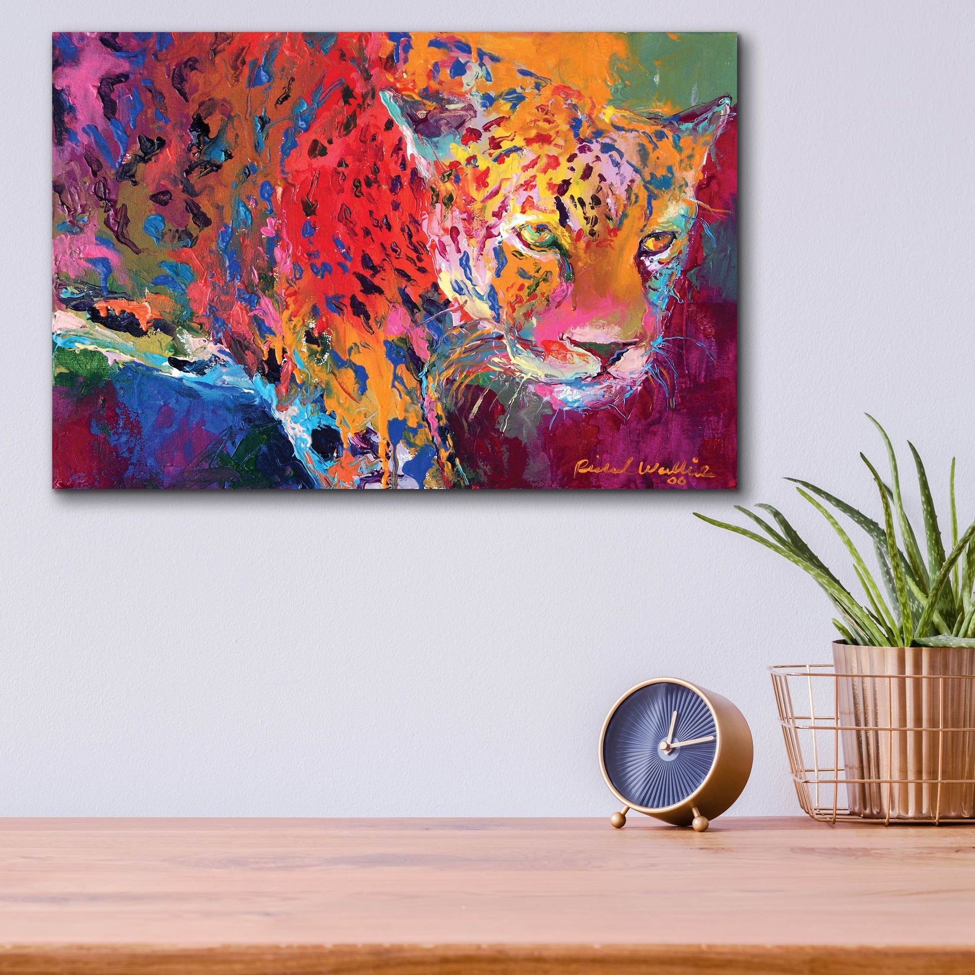 Epic Art 'Leopard 1' by Richard Wallich, Acrylic Glass Wall Art,16x12