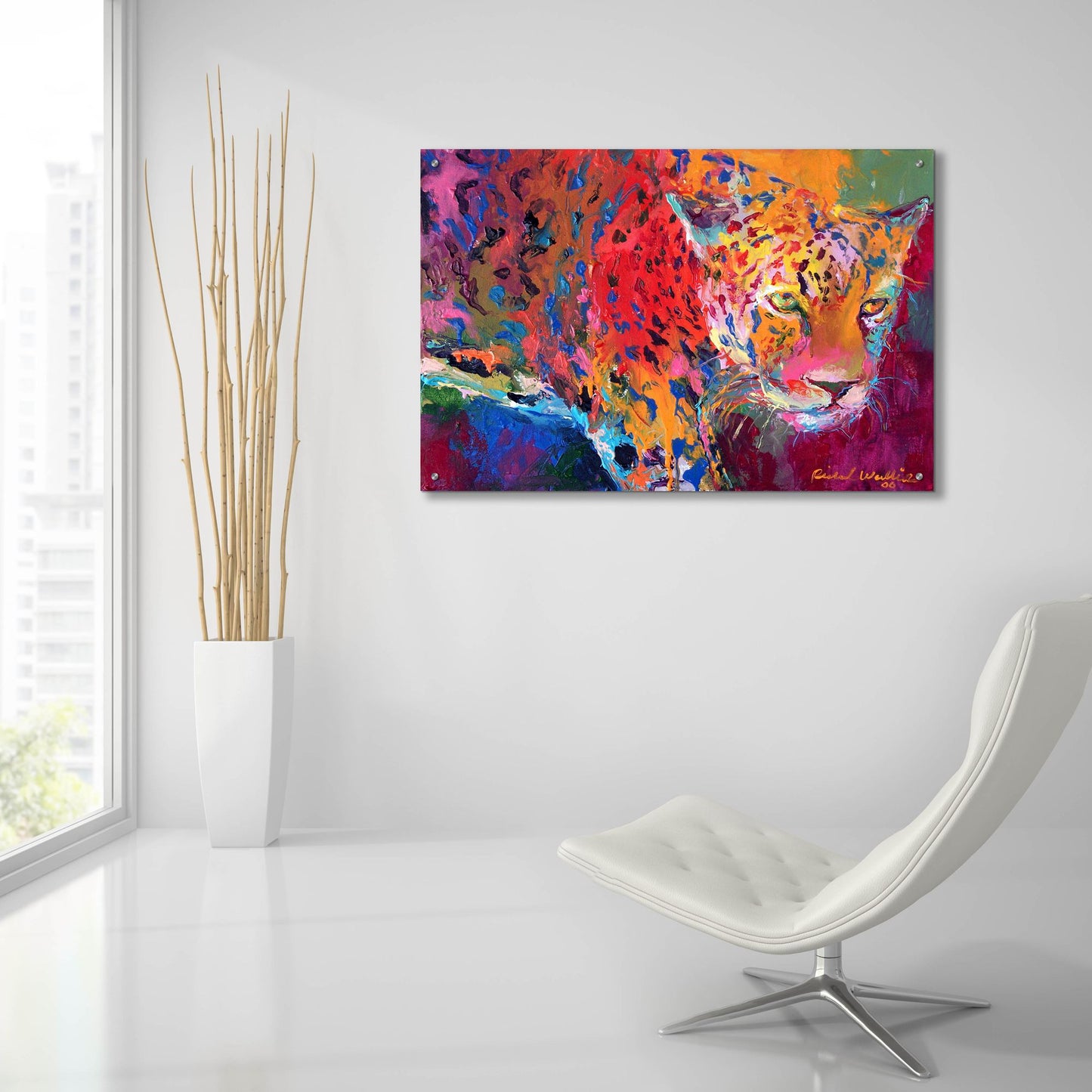 Epic Art 'Leopard 1' by Richard Wallich, Acrylic Glass Wall Art,36x24