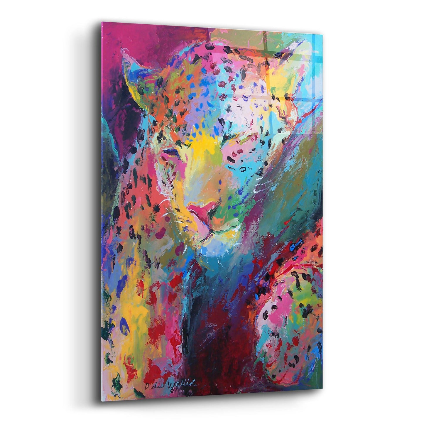 Epic Art 'Leopard 3' by Richard Wallich, Acrylic Glass Wall Art,16x24