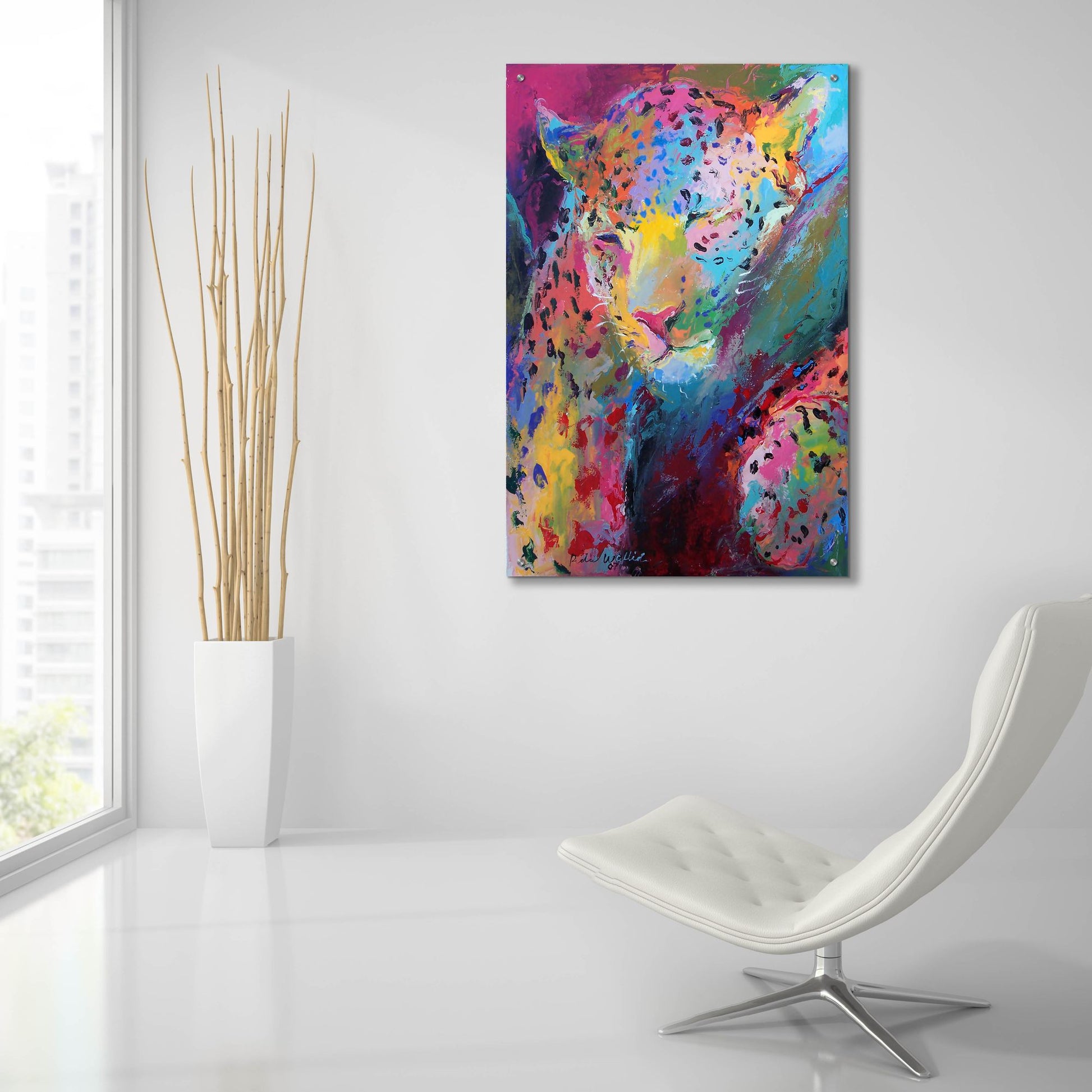 Epic Art 'Leopard 3' by Richard Wallich, Acrylic Glass Wall Art,24x36