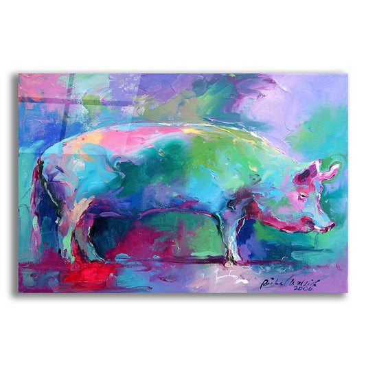 Epic Art 'Pig' by Richard Wallich, Acrylic Glass Wall Art