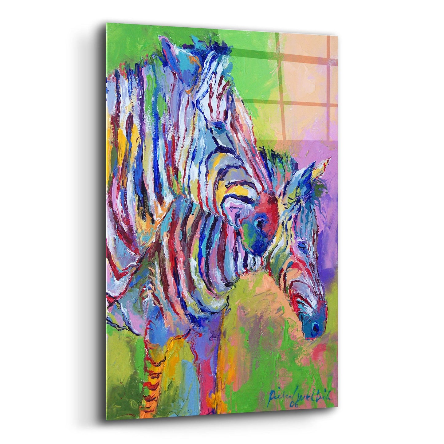 Epic Art 'Zebra' by Richard Wallich, Acrylic Glass Wall Art,12x16