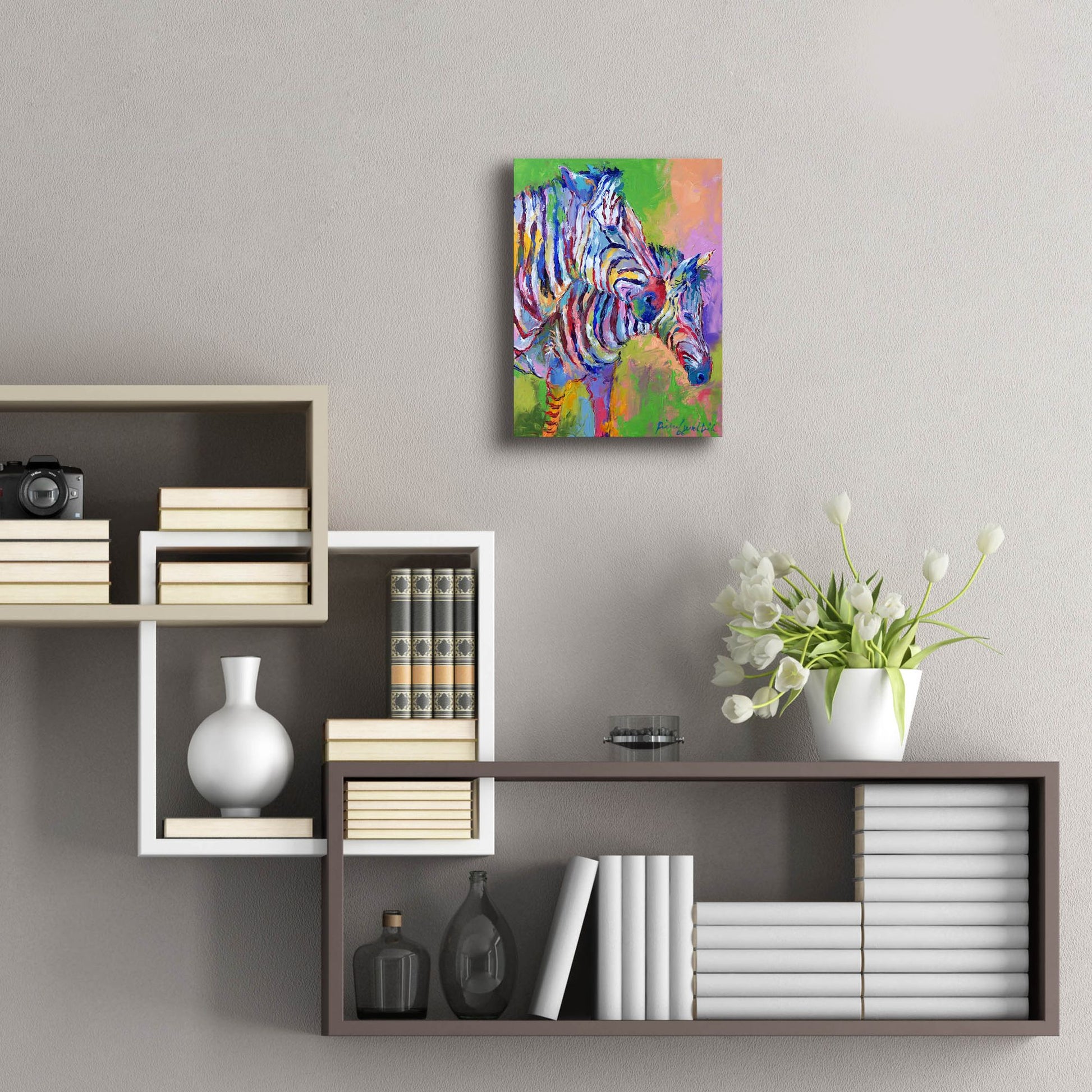 Epic Art 'Zebra' by Richard Wallich, Acrylic Glass Wall Art,12x16